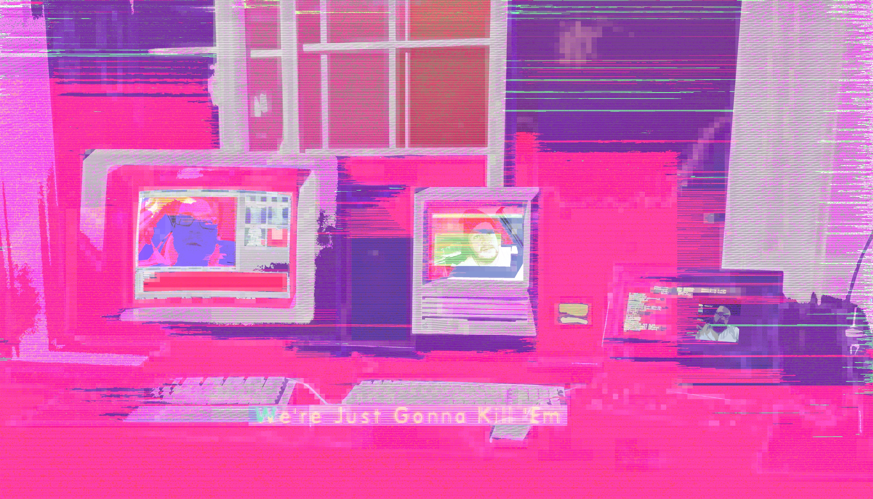 General 3409x1951 vaporwave Million Dollar Extreme computer computer screen pink digital art text
