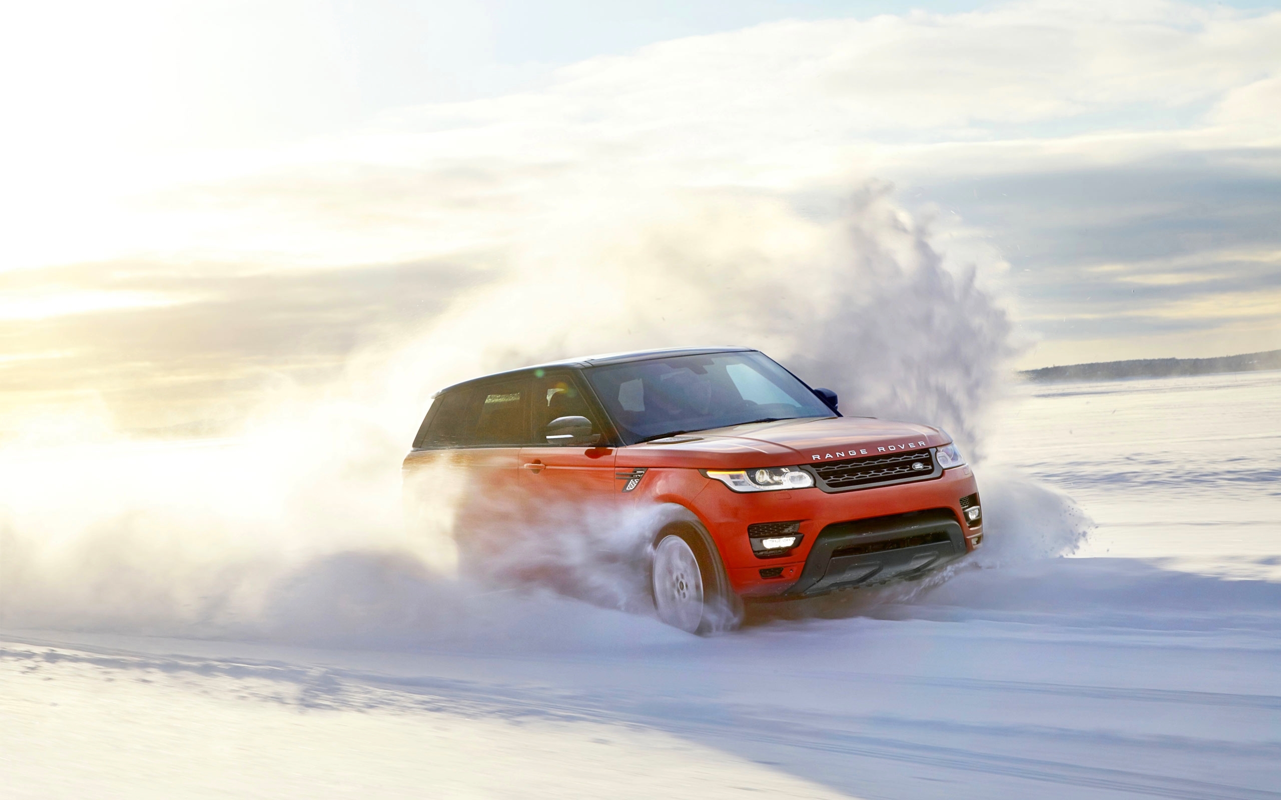 General 2560x1600 car snow vehicle red cars Land Rover Range Rover Sport offroad SUV British cars