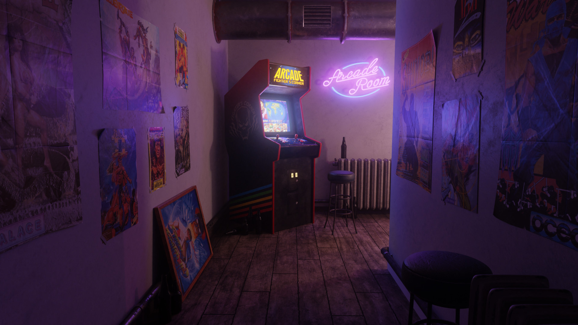 General 1920x1080 arcade  video games digital art 1980s 1990s