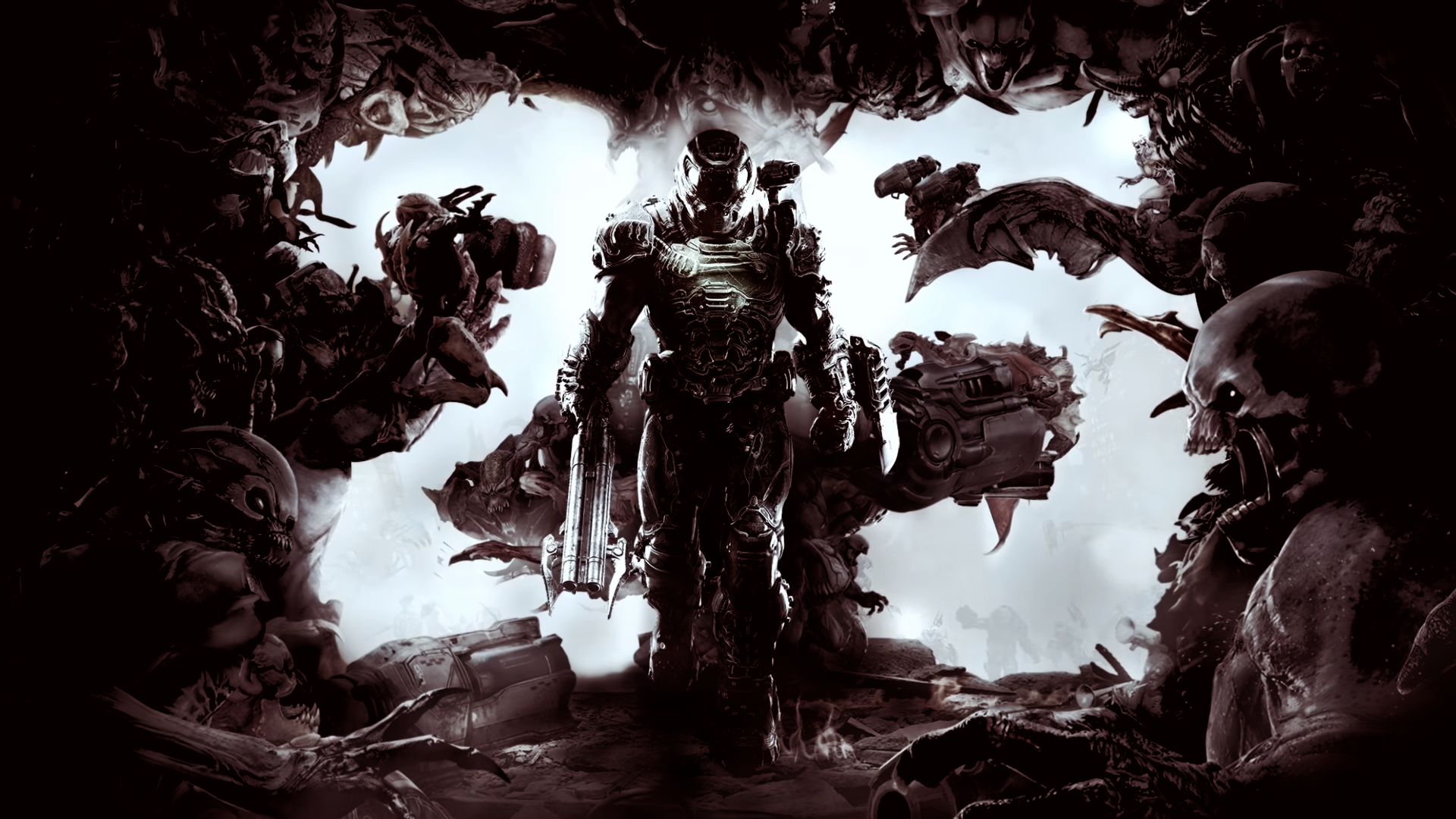 General 1920x1080 Doom (game) Doom (2016) demon hell Revenant video games video game art