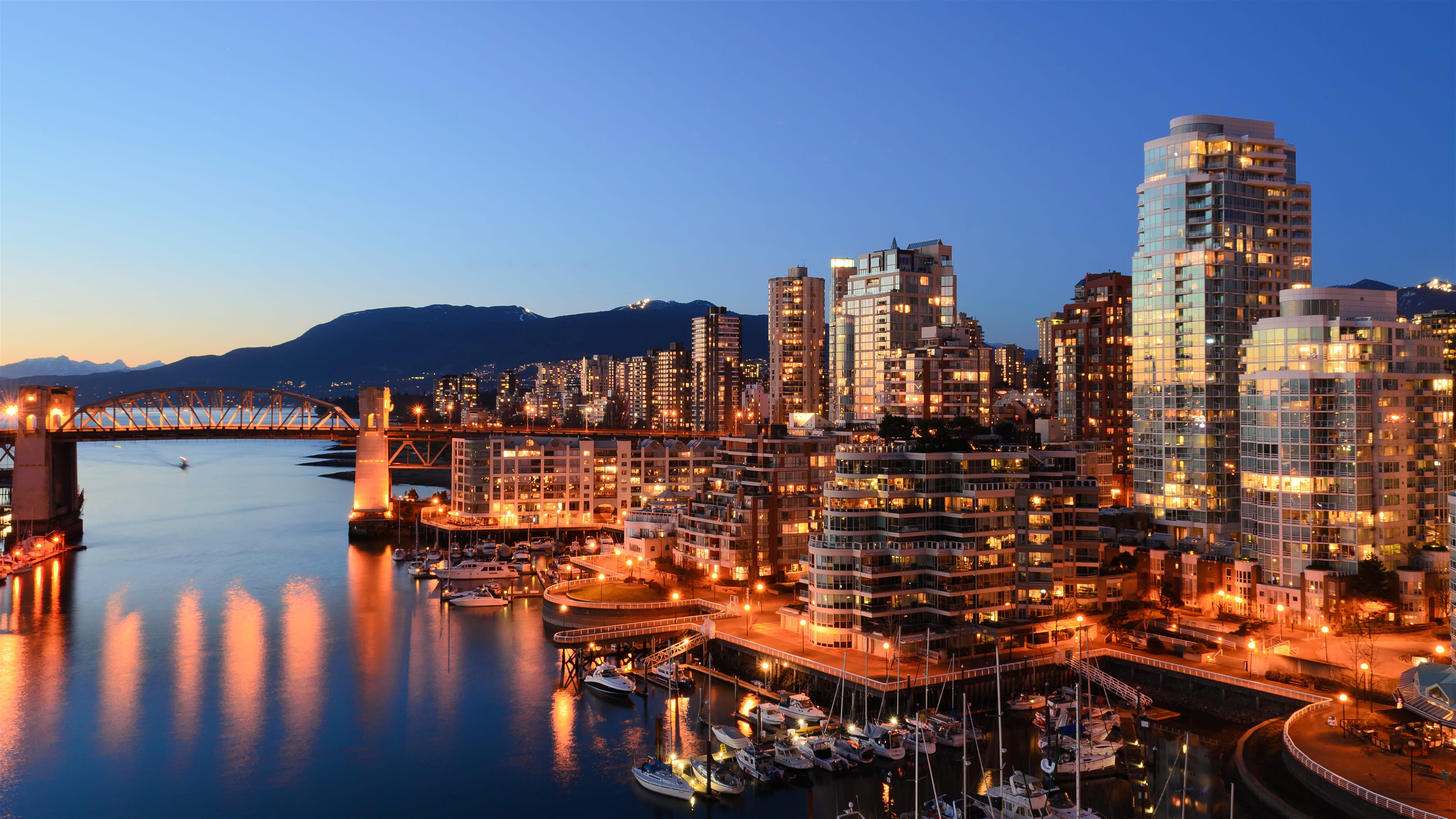 General 4682x2633 Vancouver city city lights cityscape Canada