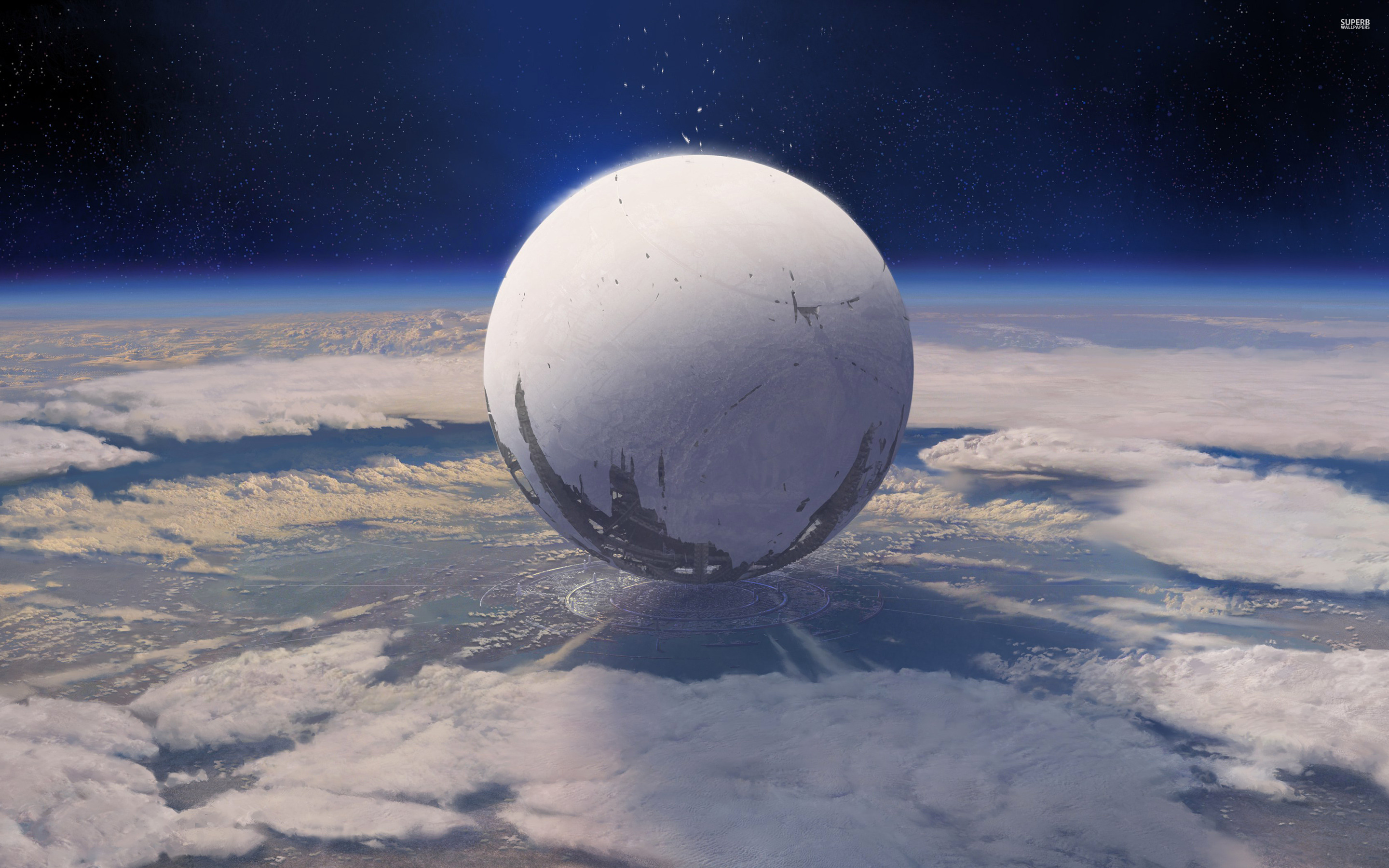 General 2880x1800 video games Destiny 2 the traveler Earth science fiction space