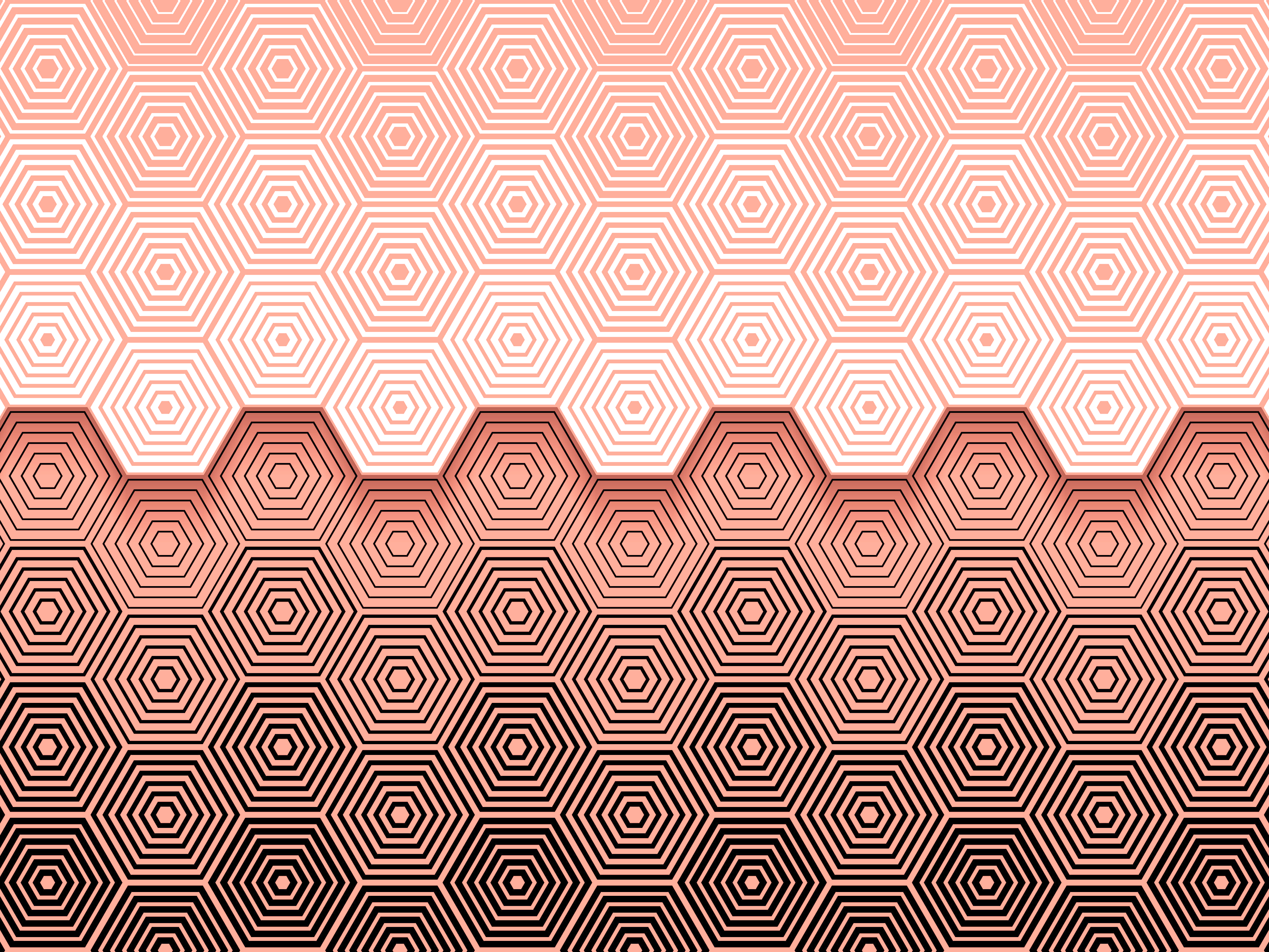 General 4000x3000 pattern abstract texture digital art beige hexagon