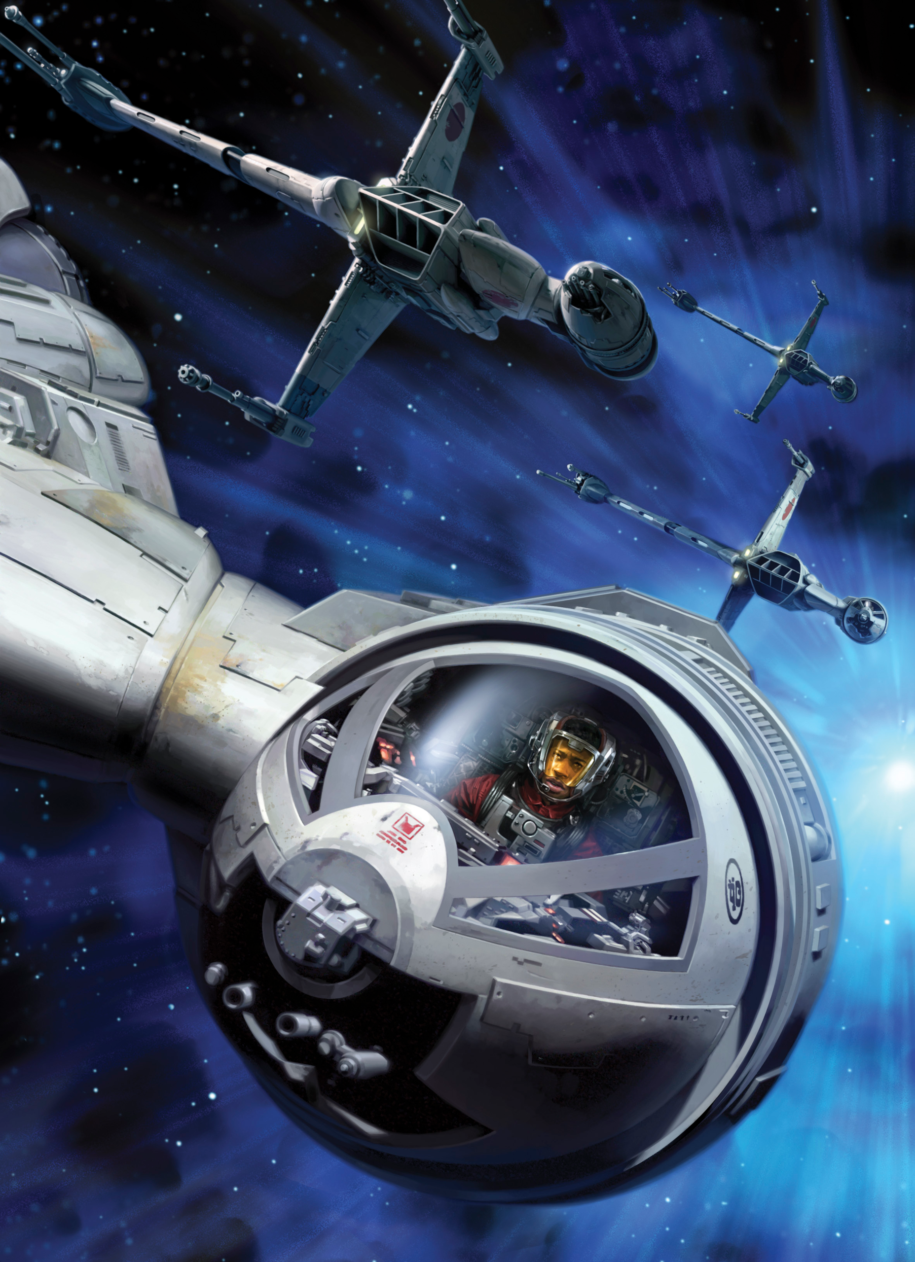 General 1855x2560 Star Wars B-wing spaceship portrait display artwork