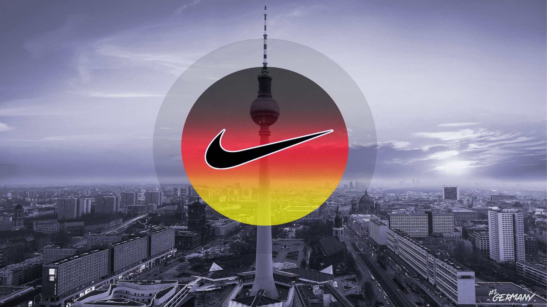 General 1920x1080 Berlin Germany tower city skyline Nike logo Berlin TV Tower brand