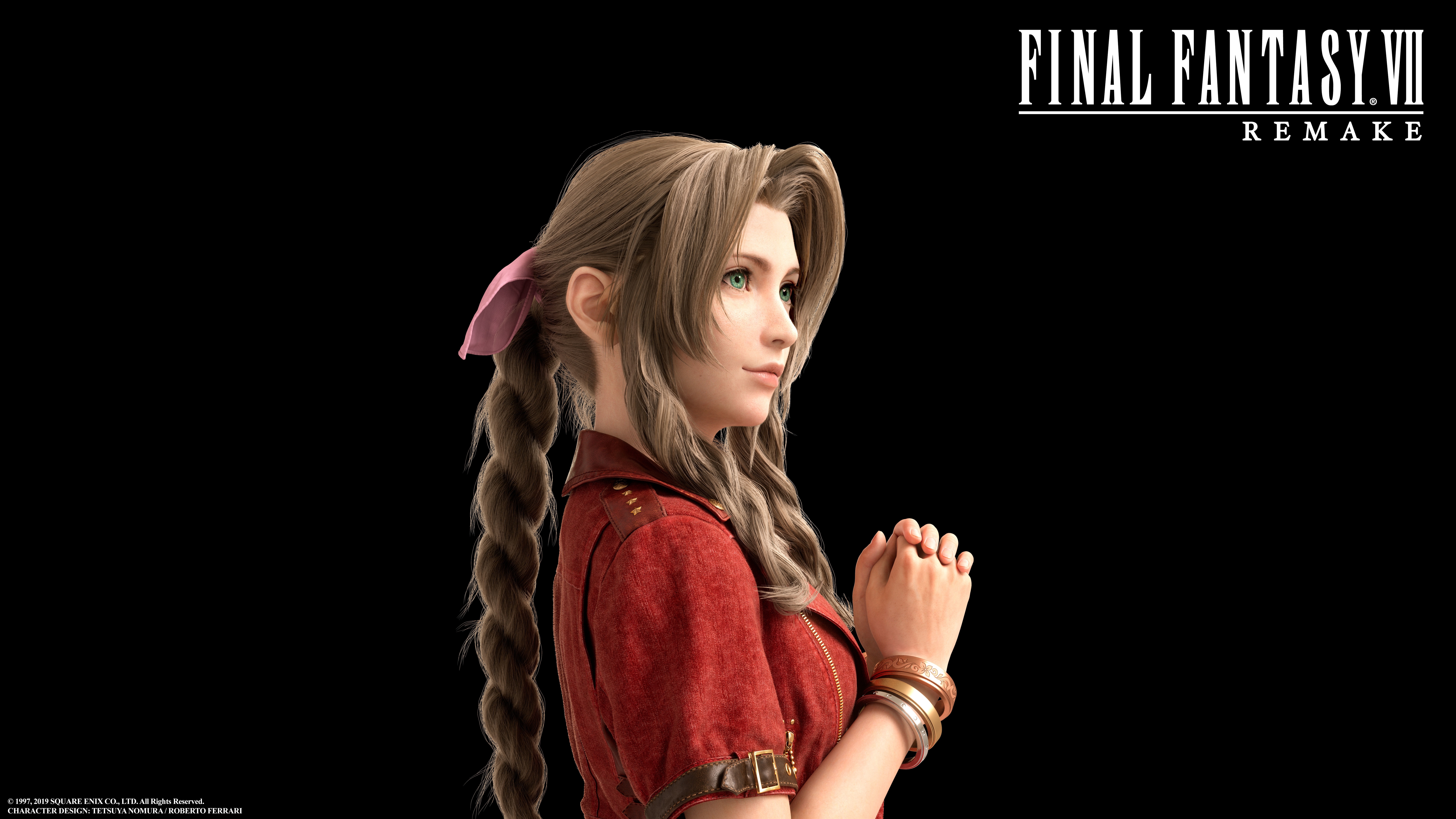 General 8892x5002 video games Final Fantasy Final Fantasy VII: Remake CGI digital art video game art Aerith Gainsborough Square Enix video game girls