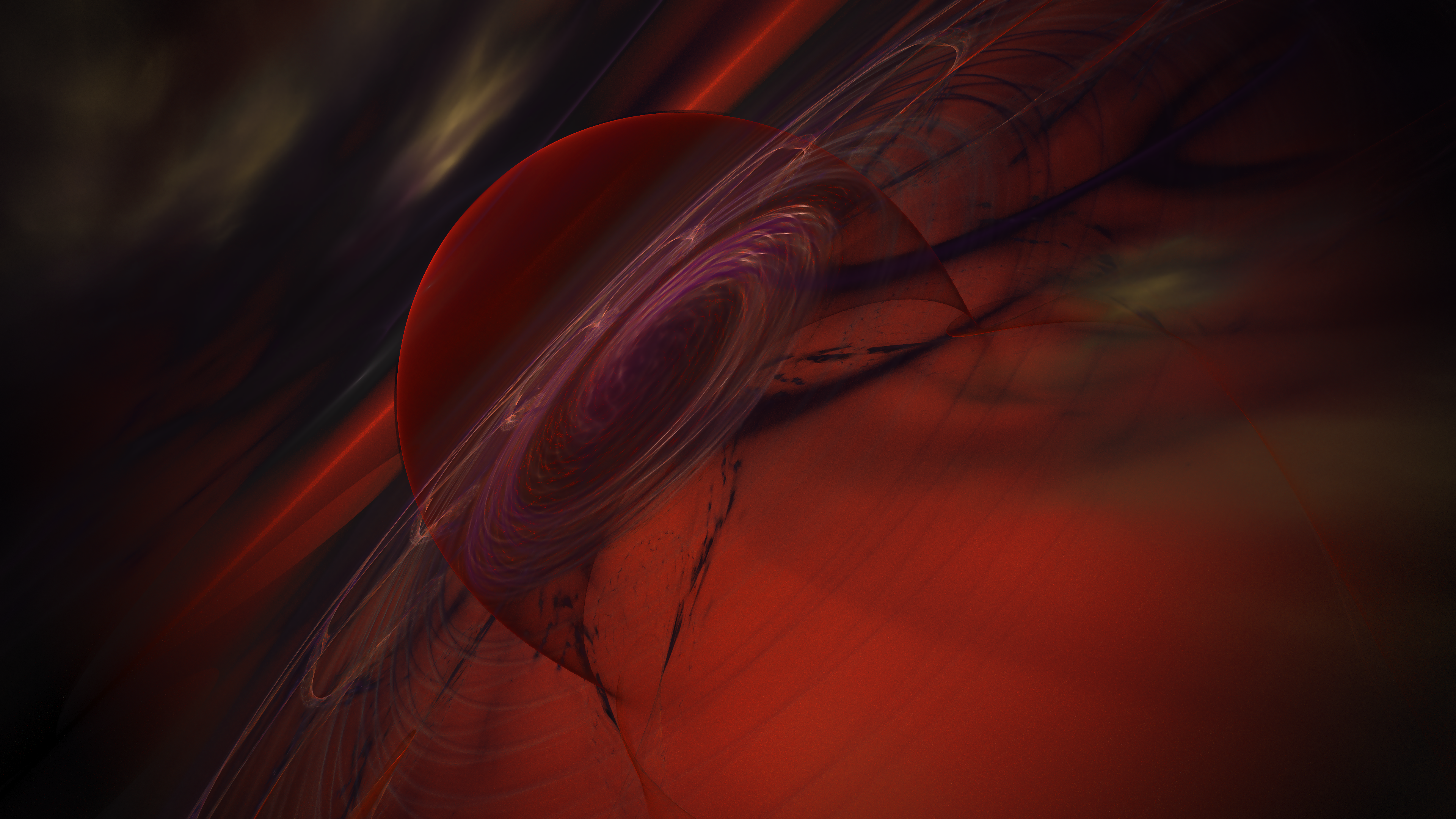 General 3840x2160 abstract fractal digital art red