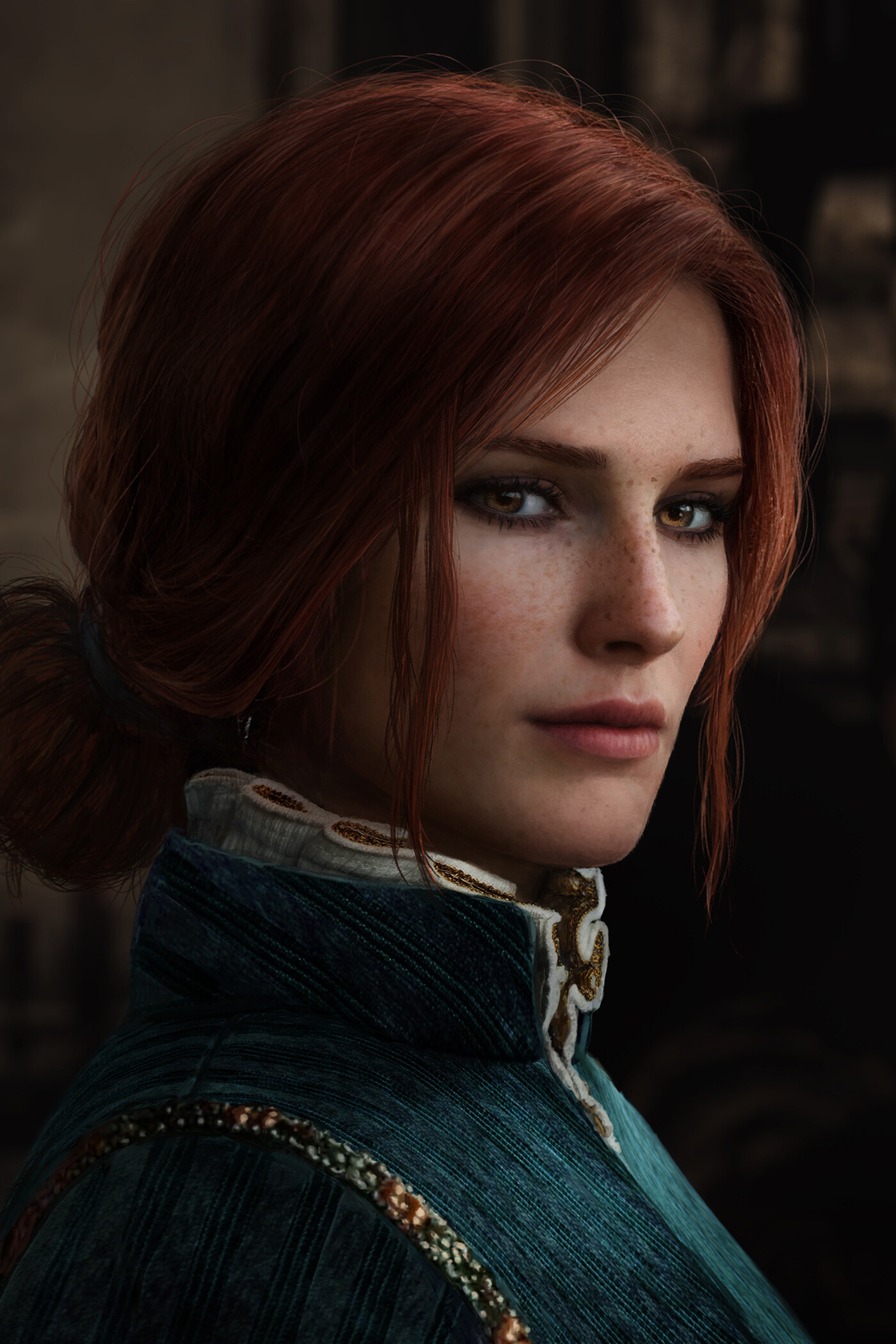 General 1400x2100 The Witcher The Witcher 3: Wild Hunt video games RPG portrait Triss Merigold looking at viewer video game characters CD Projekt RED Book characters