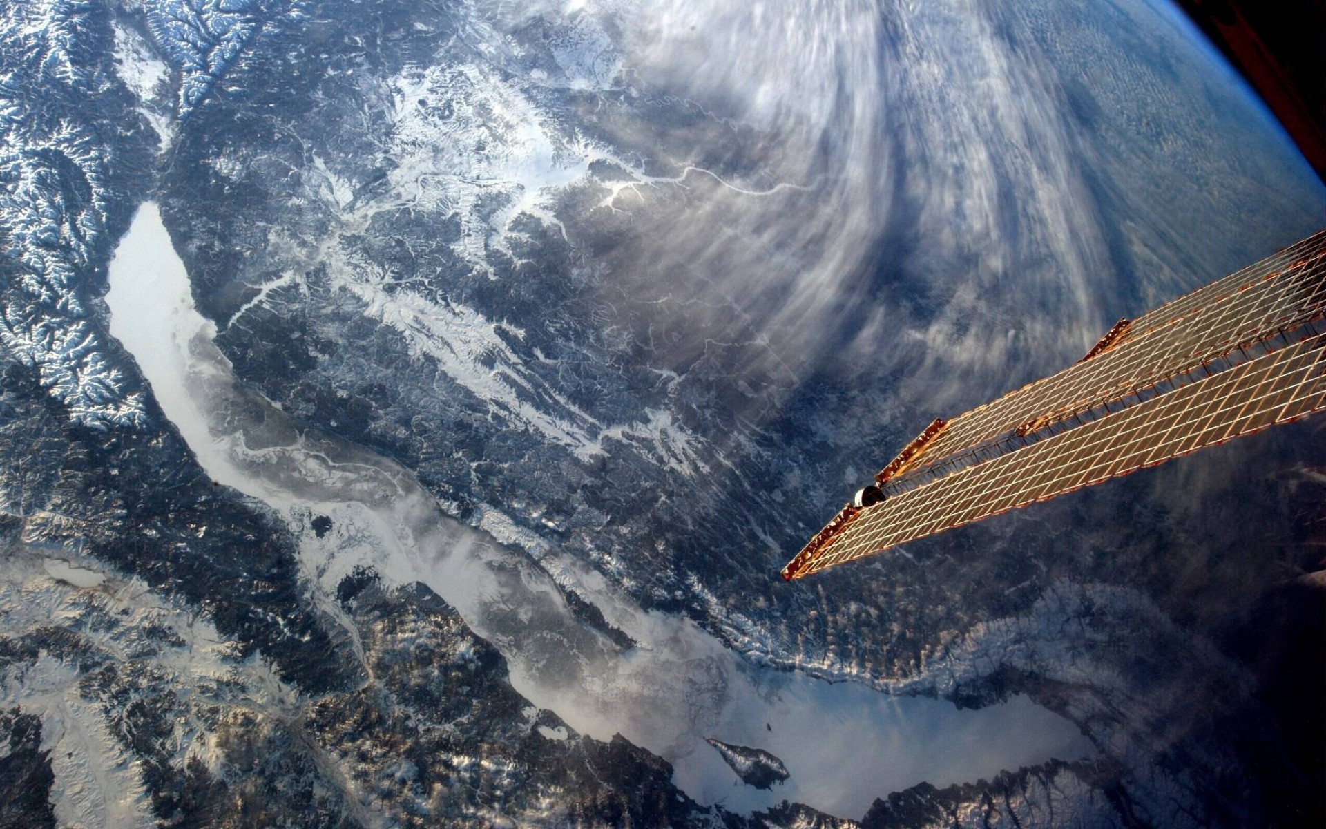 General 1920x1200 atmosphere satellite planet space Lake Baikal