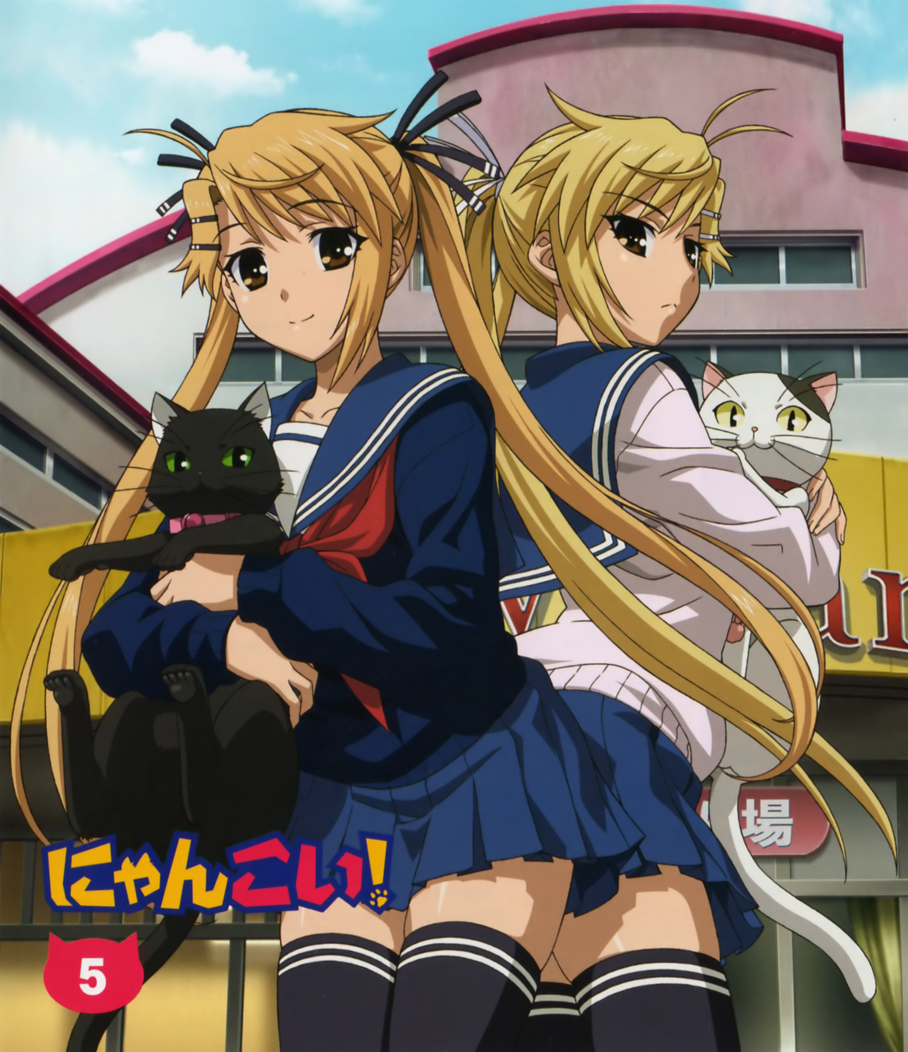 Anime 2996x3468 Nyan Koi anime girls Kirishima Kotone Kirishima Akari