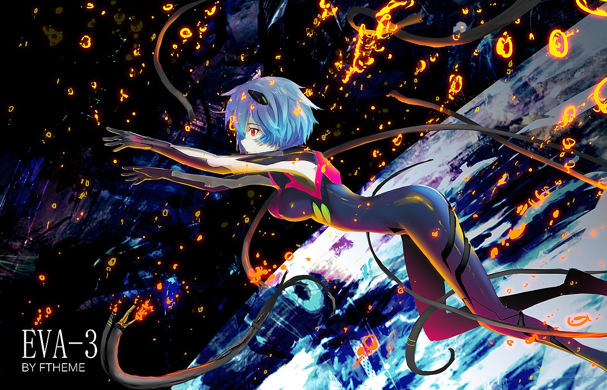 Anime 1244x800 Neon Genesis Evangelion anime girls Ayanami Rei