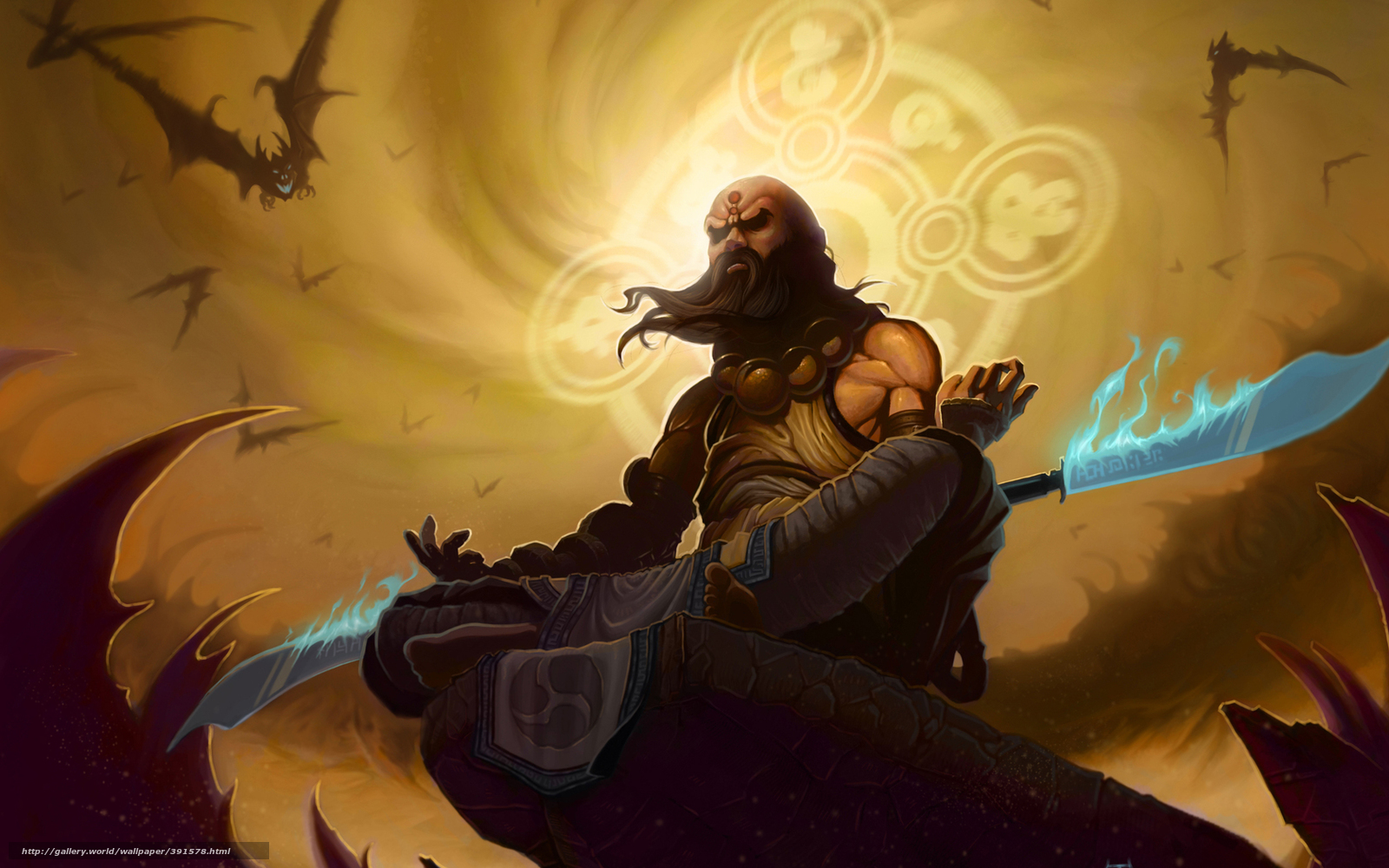 General 1600x1000 Diablo III Monk (Diablo) video games video game art PC gaming fantasy art fantasy men