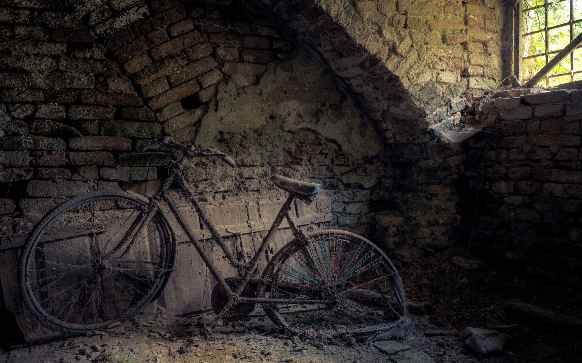 General 1920x1200 abandoned bicycle wreck old