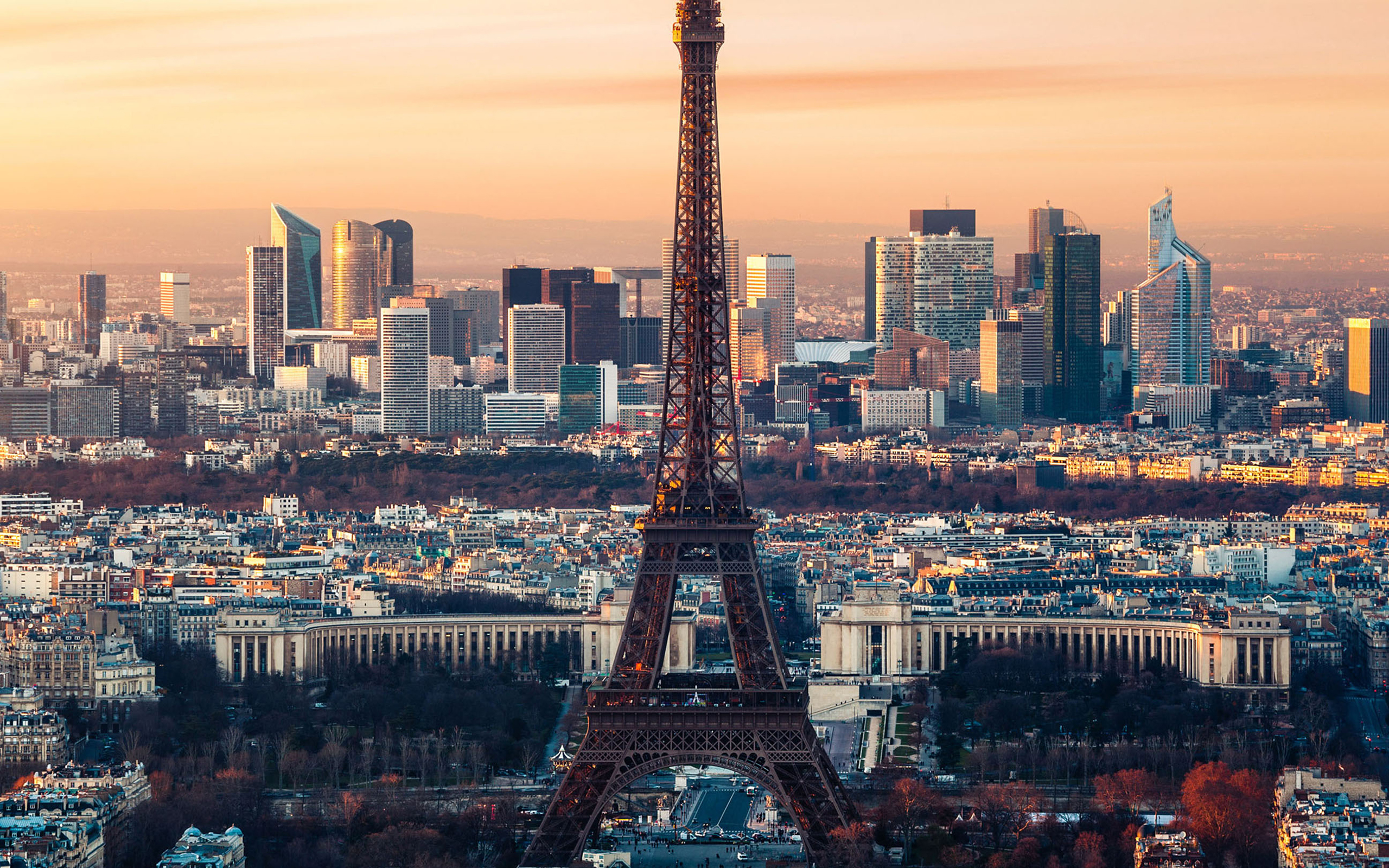 General 2560x1600 Eiffel Tower sunset city France landmark