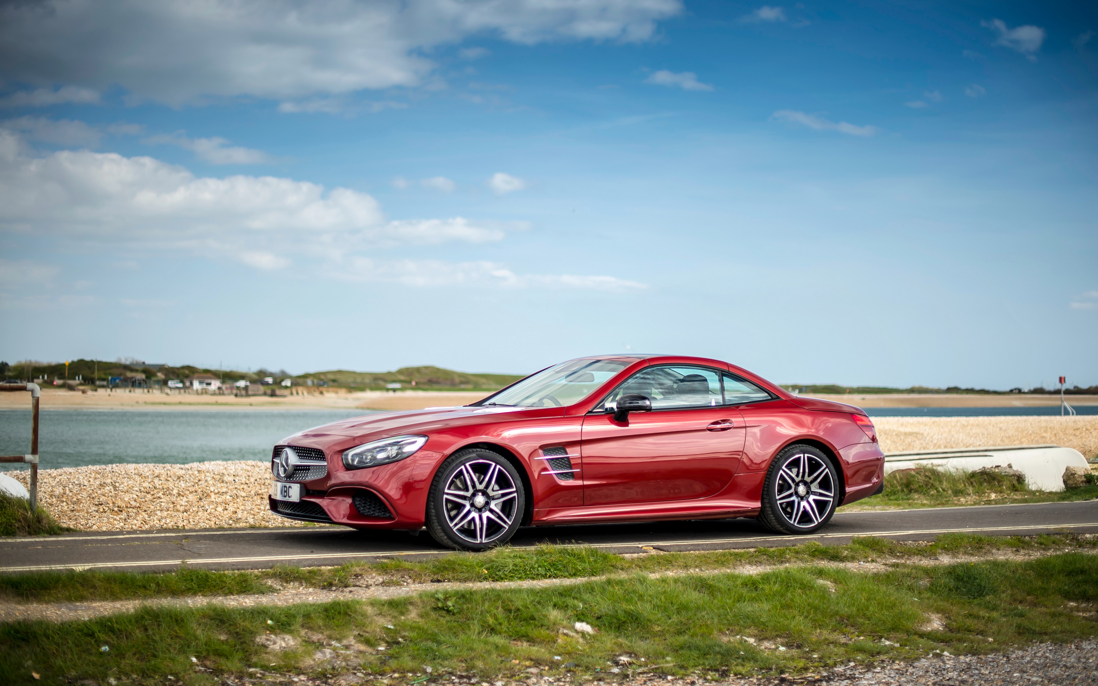 General 3840x2400 car red cars outdoors vehicle Mercedes-Benz German cars
