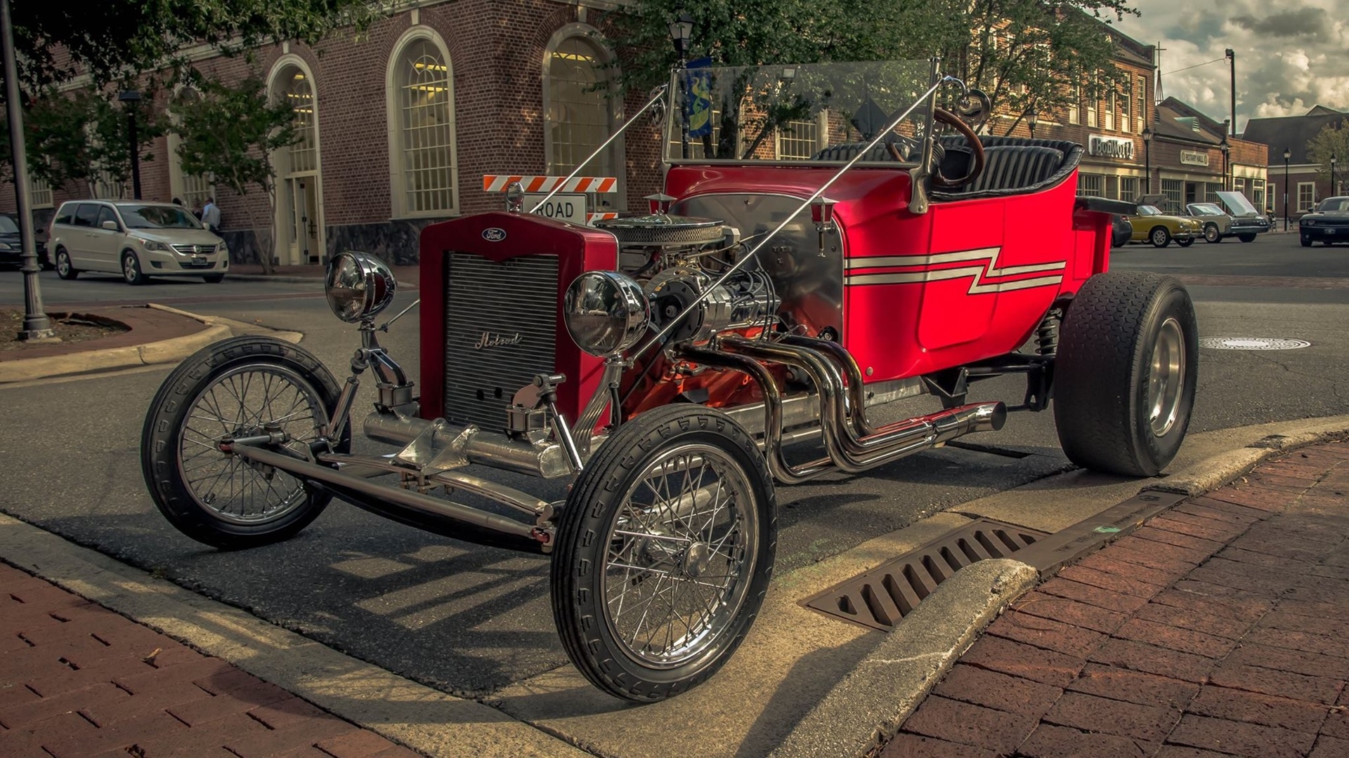 General 1920x1080 Hot Rod car town red cars vehicle