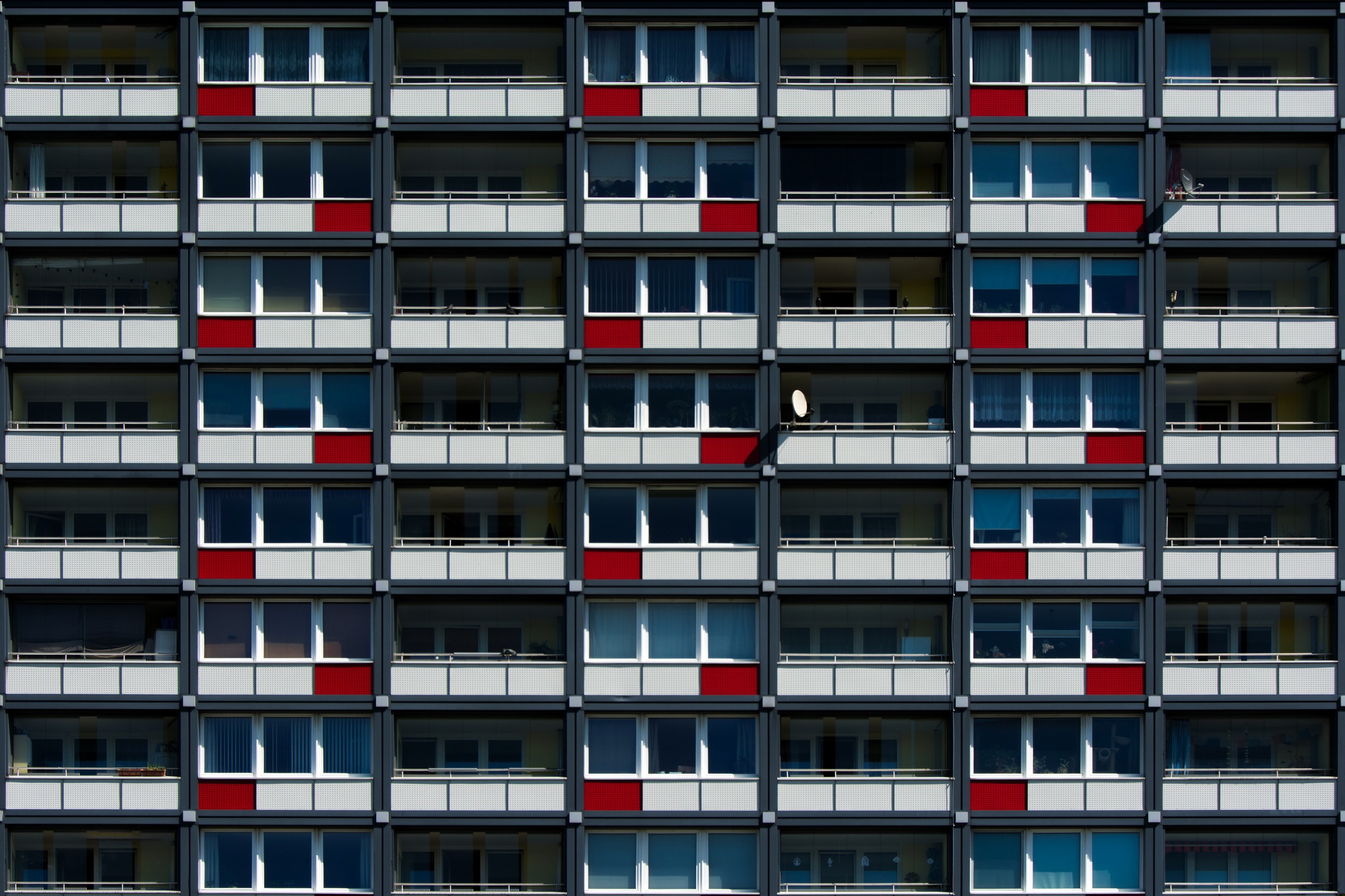 General 2560x1706 building balcony white red window
