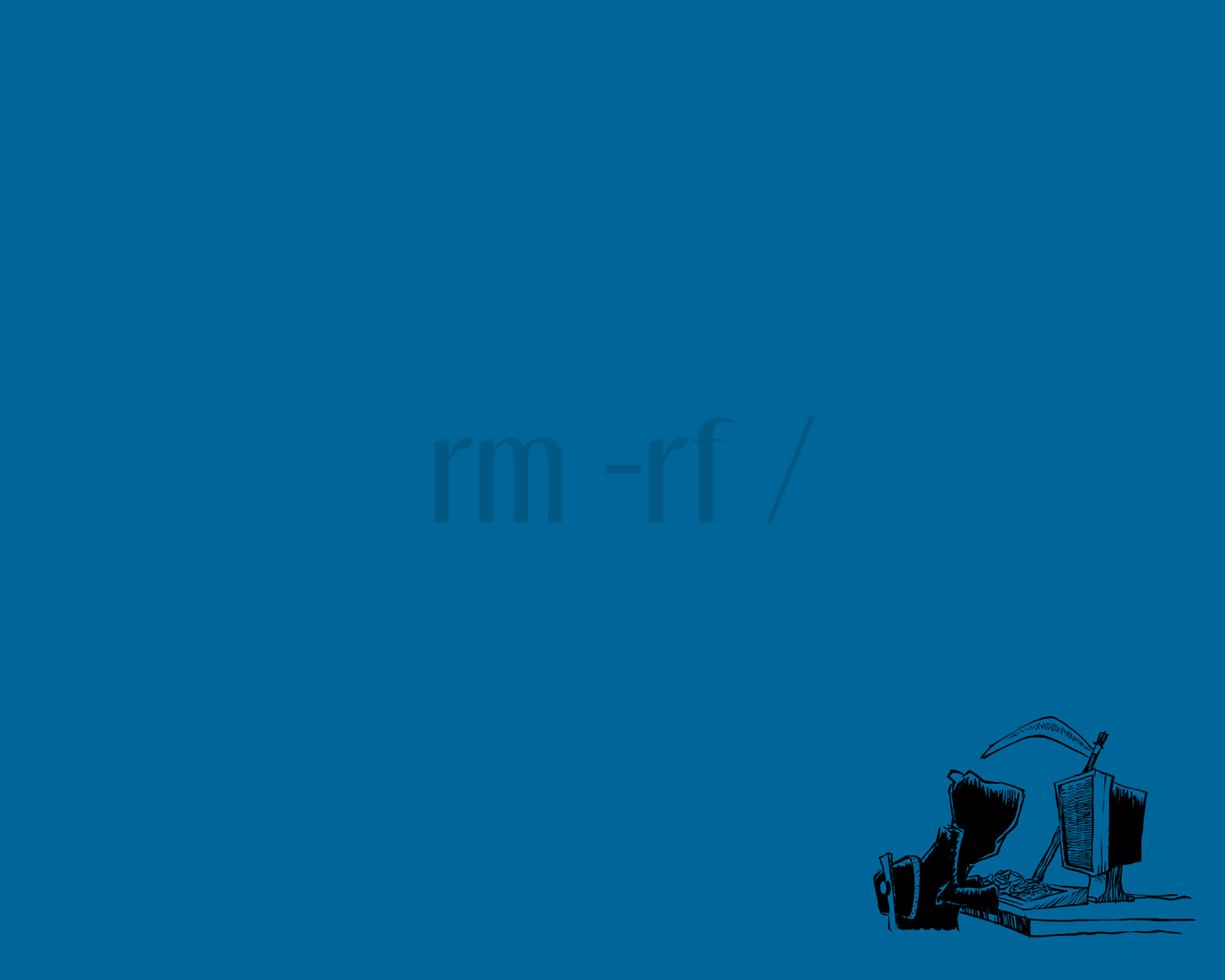 General 1920x1536 command lines hacking Grim Reaper humor scythe blue background simple background minimalism