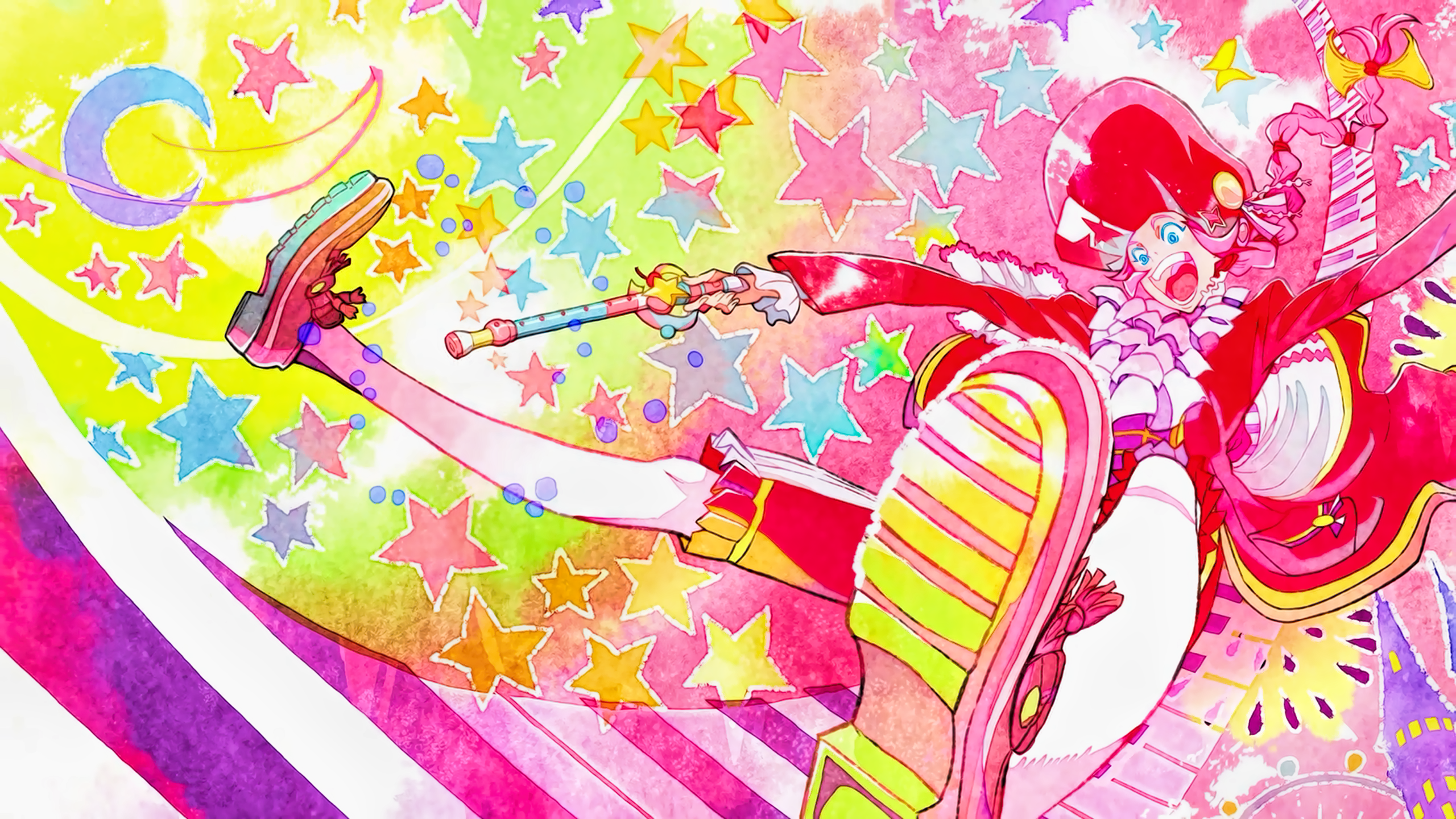 Anime 2560x1440 ClassicaLoid musician anime open mouth colorful