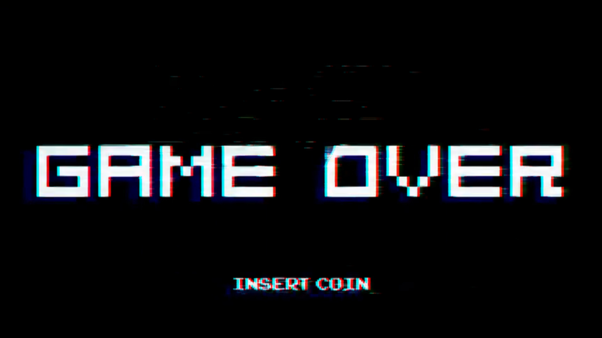 General 1920x1080 arcade  GAME OVER video games minimalism chromatic aberration typography