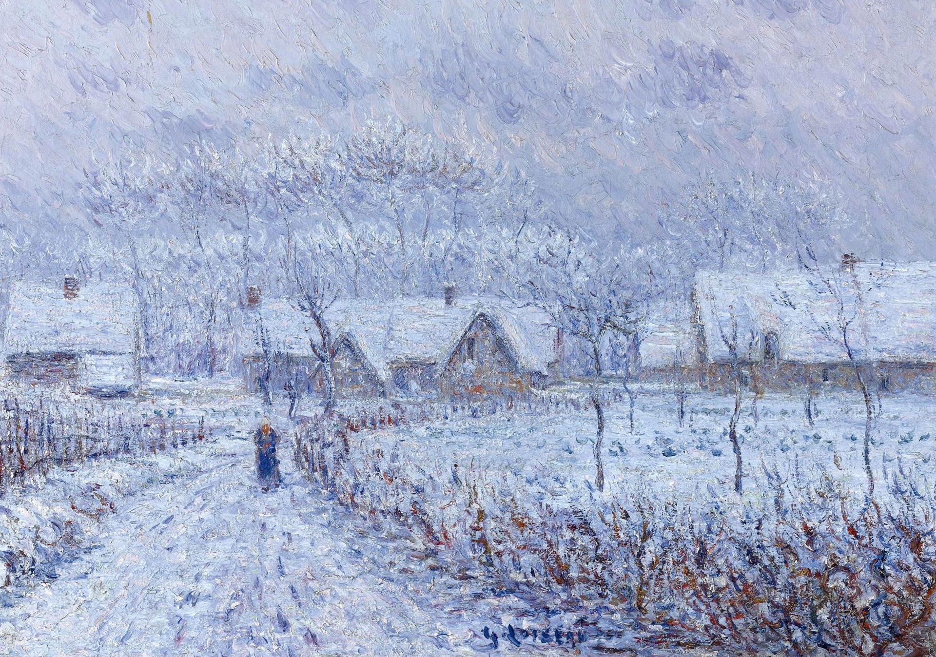 General 1920x1348 painting classic art artwork winter village outdoors violet