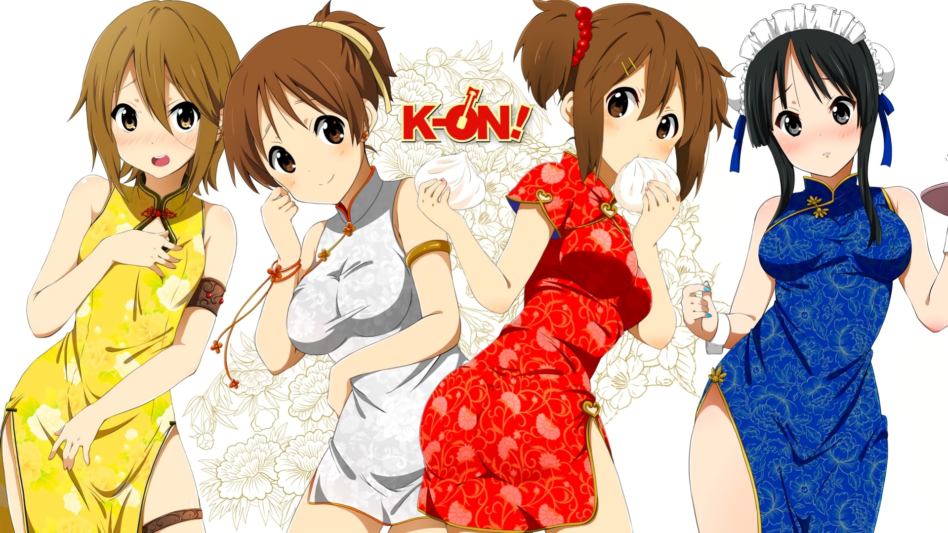Anime 1919x1079 cheongsam Chinese dress K-ON! anime anime girls brunette