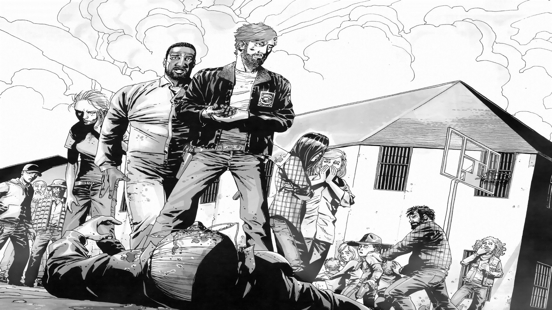 General 1920x1080 The Walking Dead Monochrome Factor comics Rick Grimes comic art
