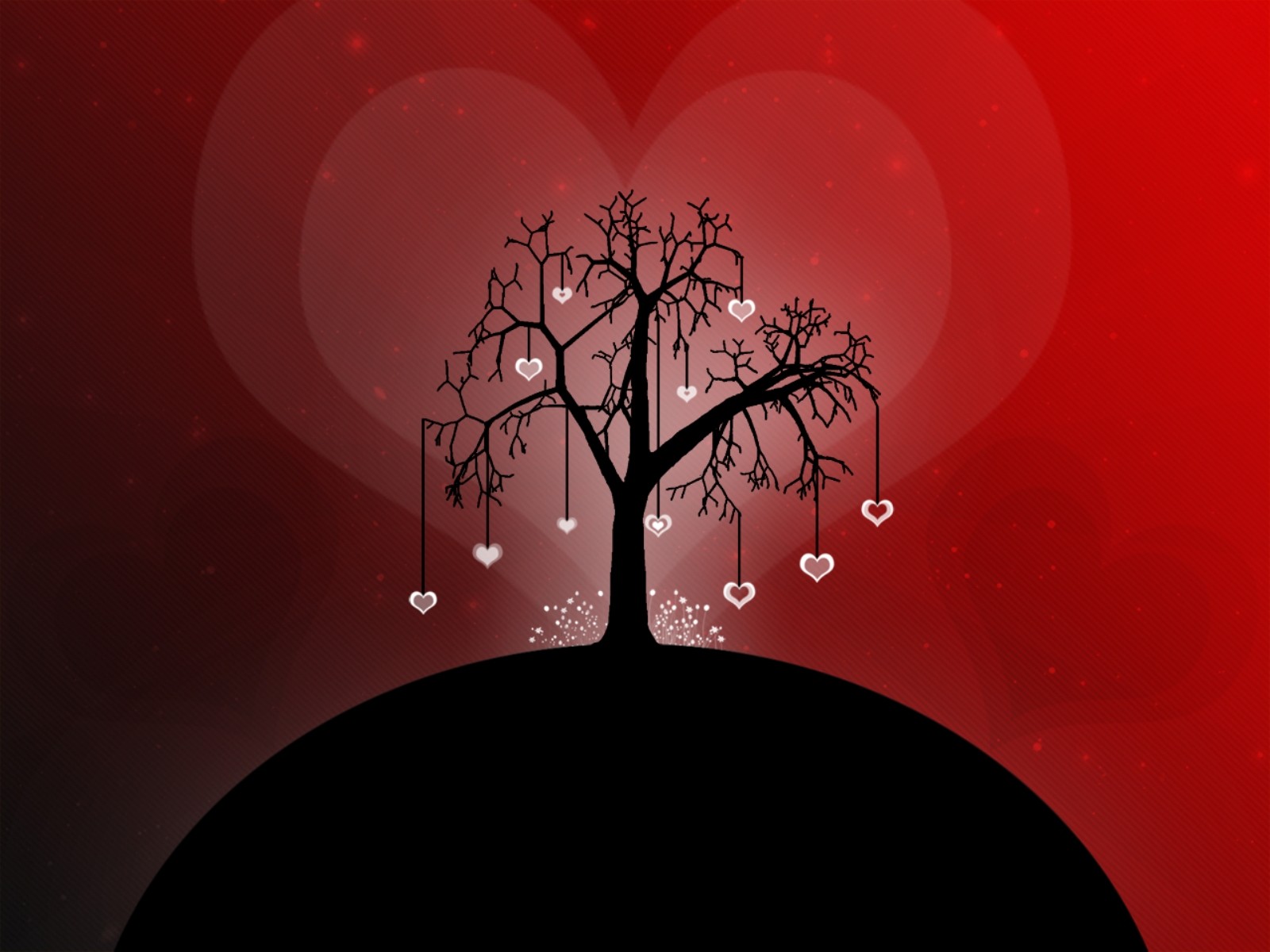 General 1600x1200 trees heart love red black