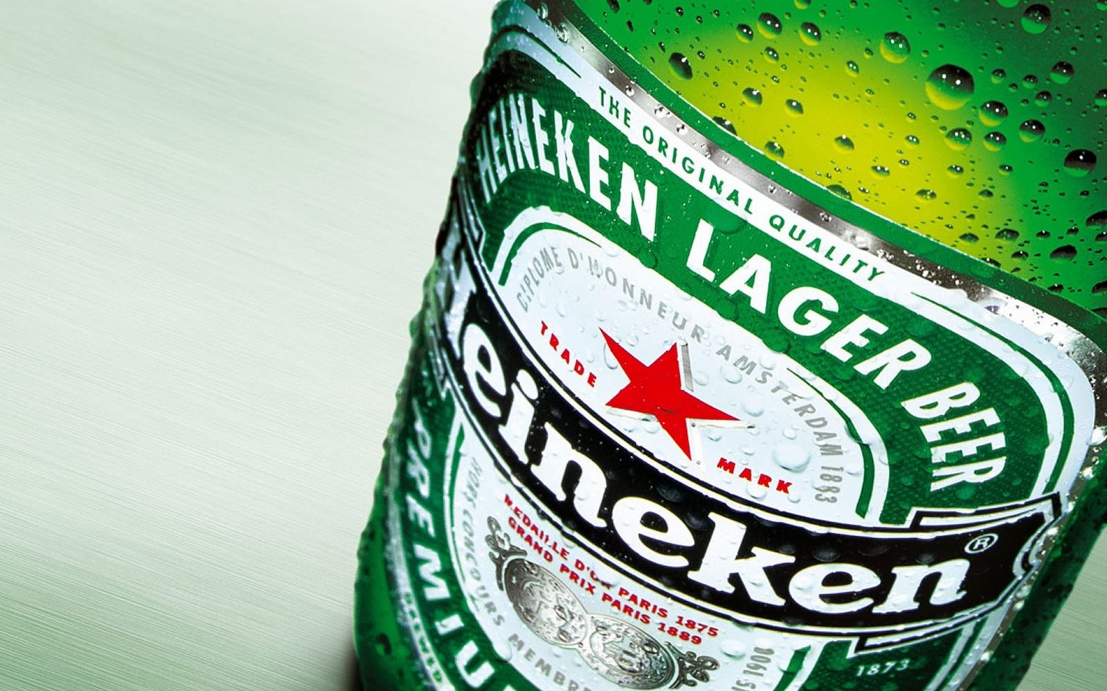 General 1600x1000 beer Heineken logo bottles alcohol numbers brand closeup simple background