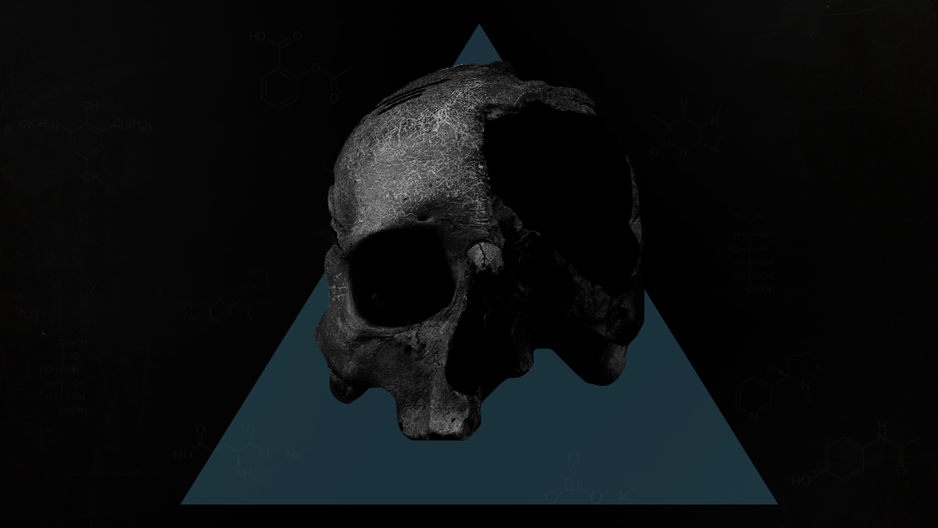 General 1920x1080 skull minimalism triangle simple background digital art dark background