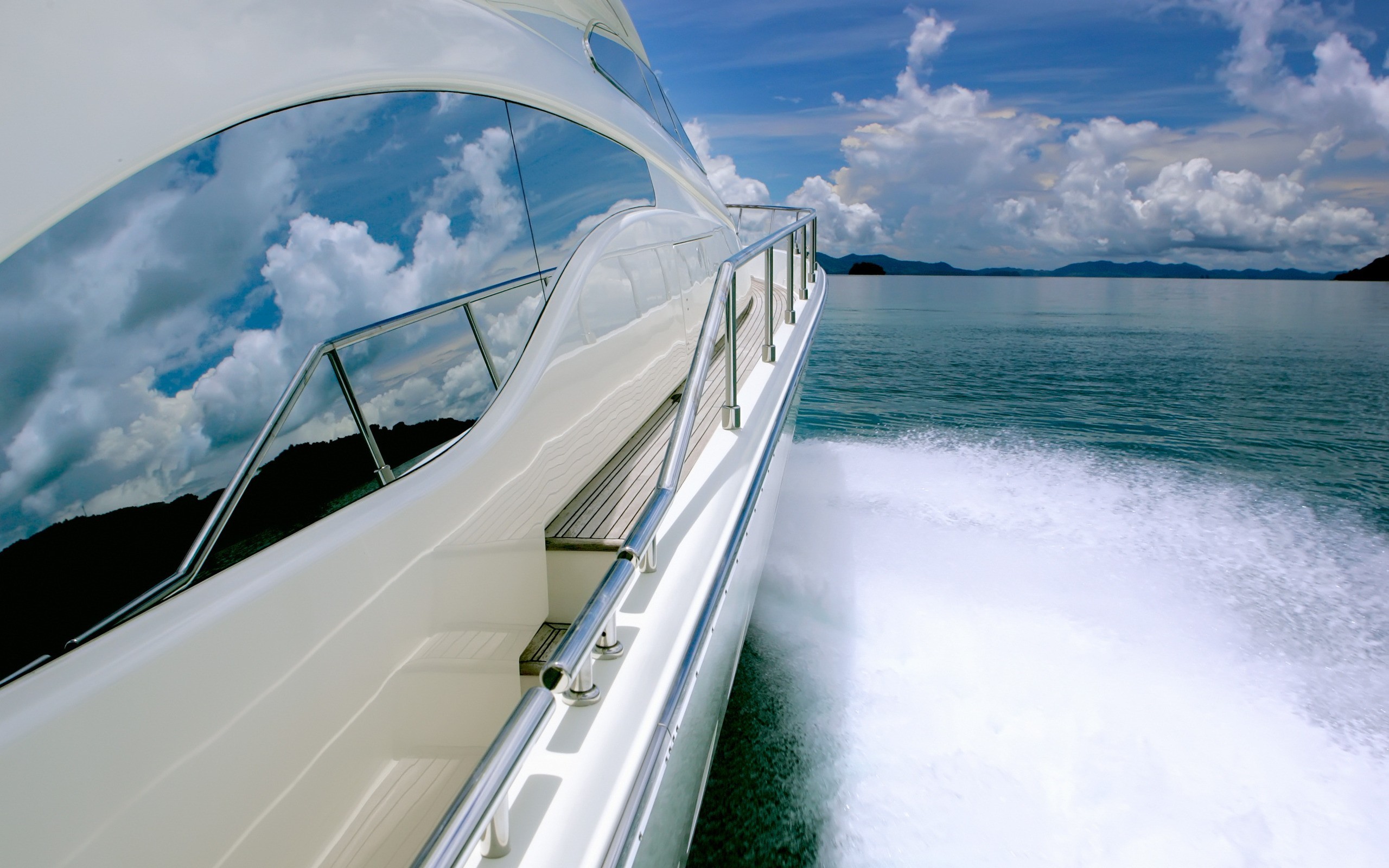 General 2560x1600 boat yacht sea clouds vehicle outdoors