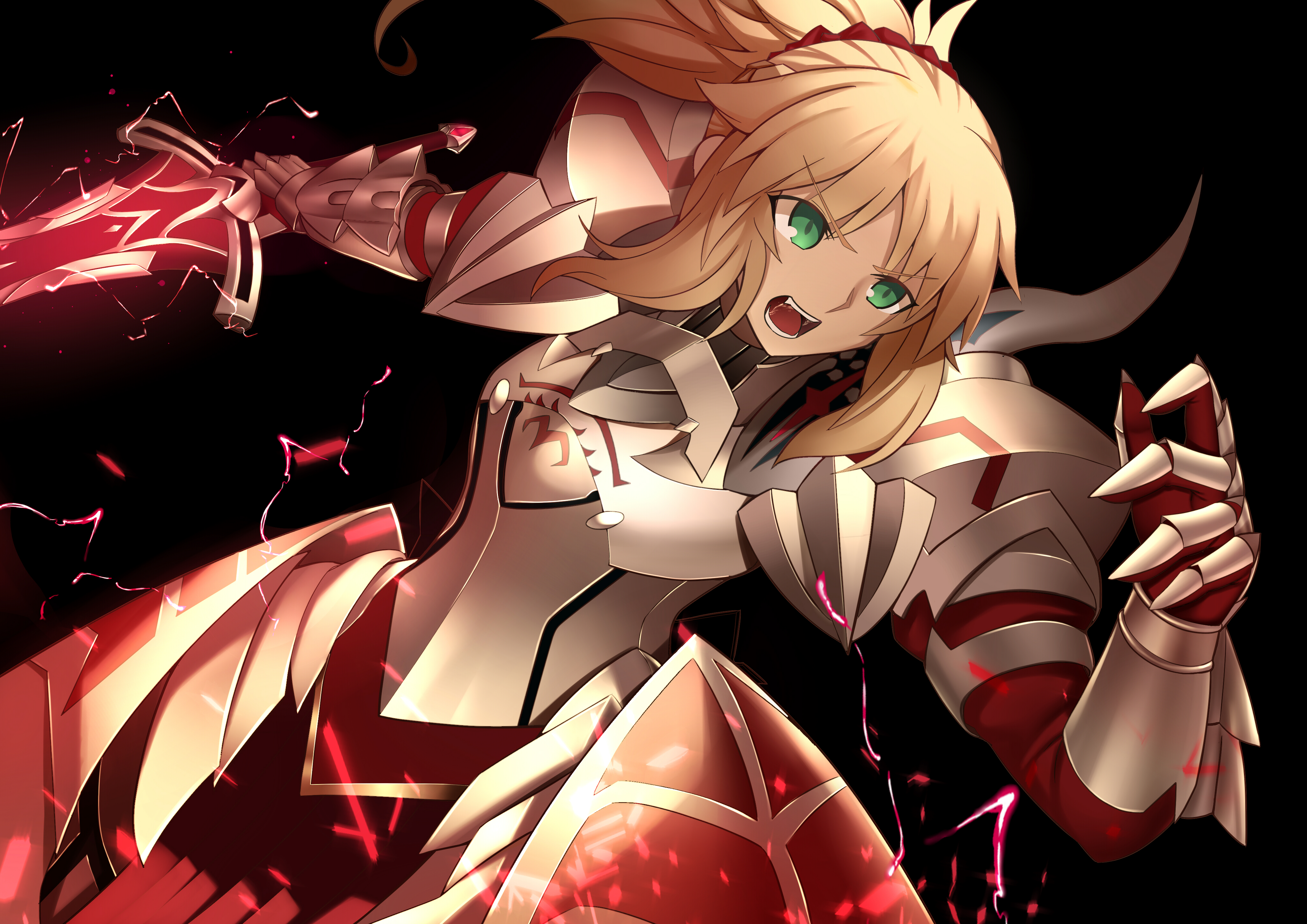 Anime 4092x2893 anime girls sword armor blonde Fate series Mordred (Fate/Apocrypha)