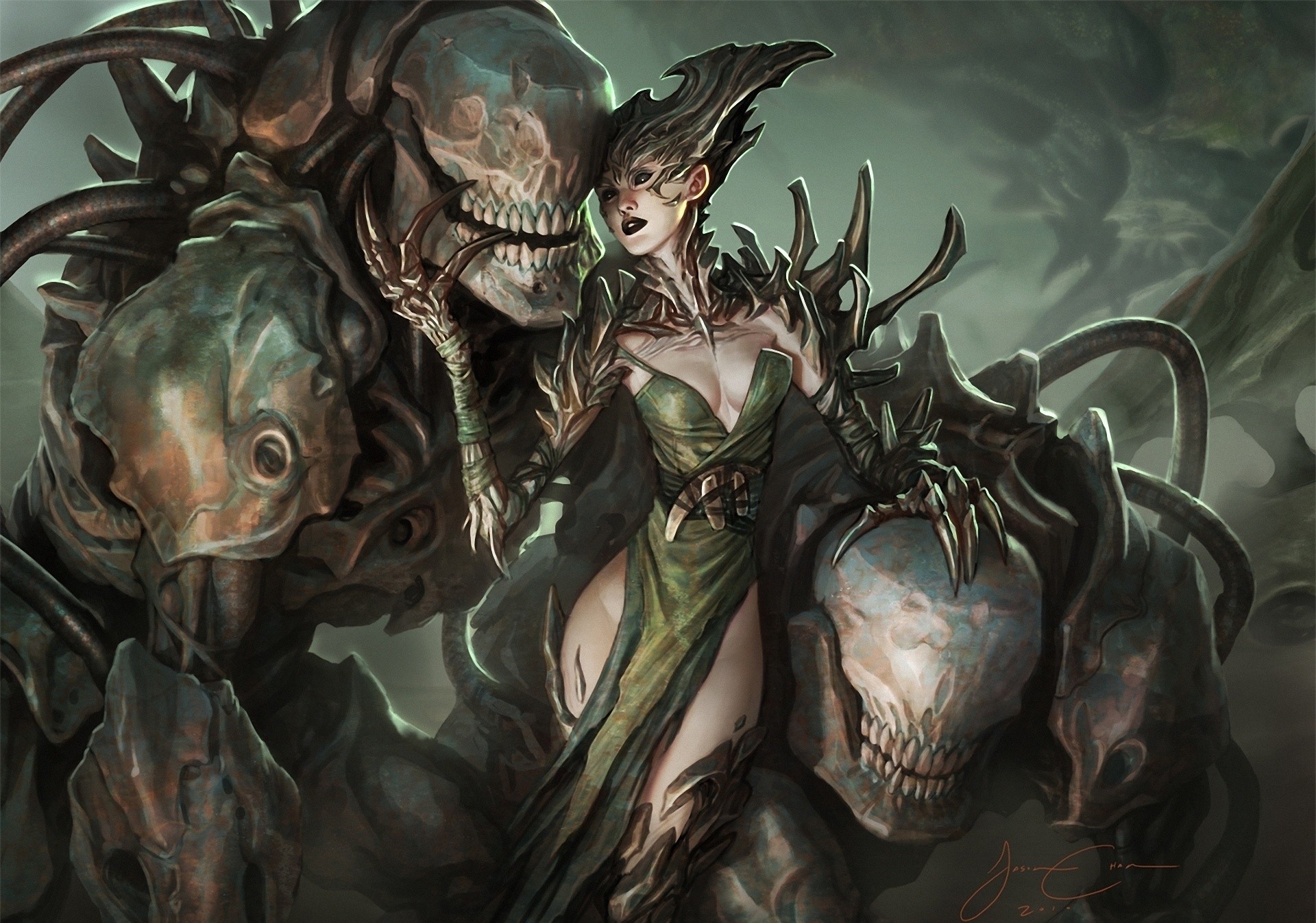 General 1920x1346 Magic: The Gathering Gamer creature fantasy girl dark fantasy fantasy art