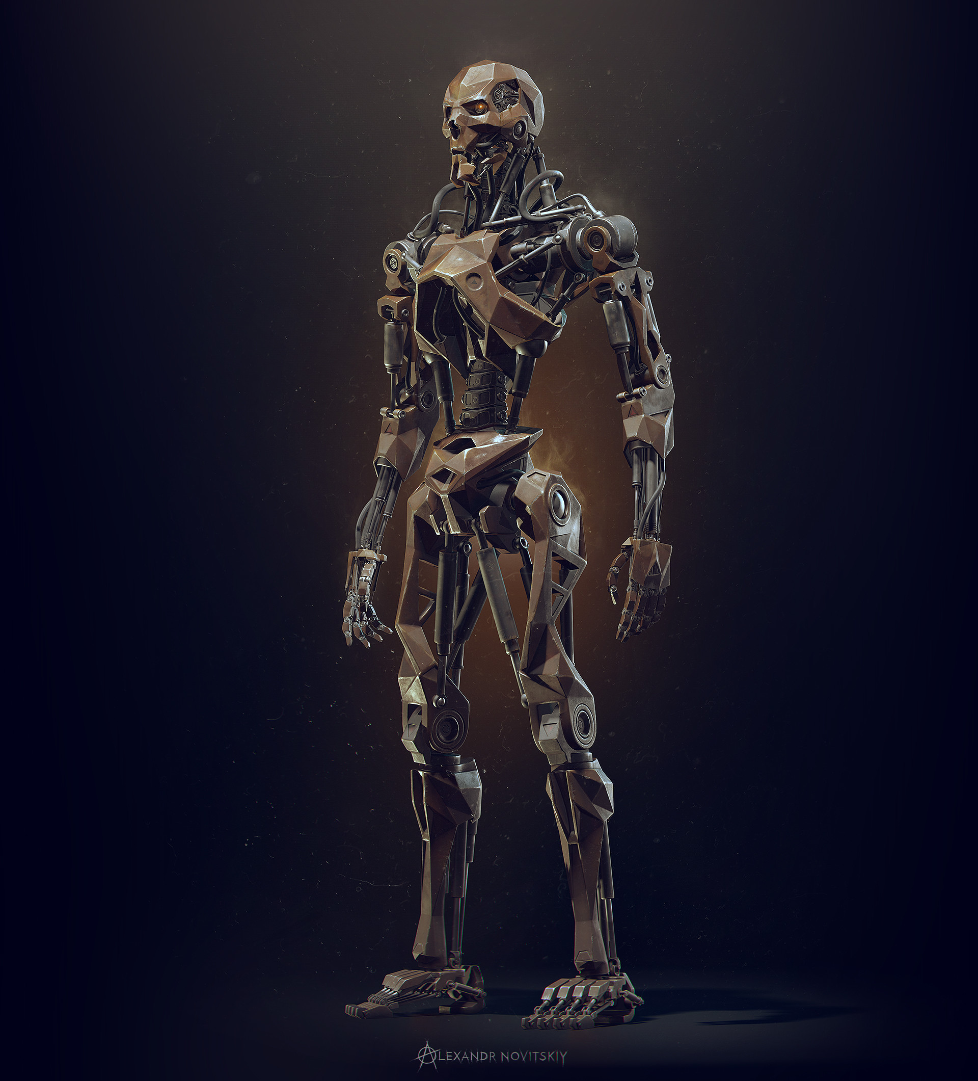 General 1920x2121 Alexandr Novitskiy CGI Terminator machine endoskeleton old