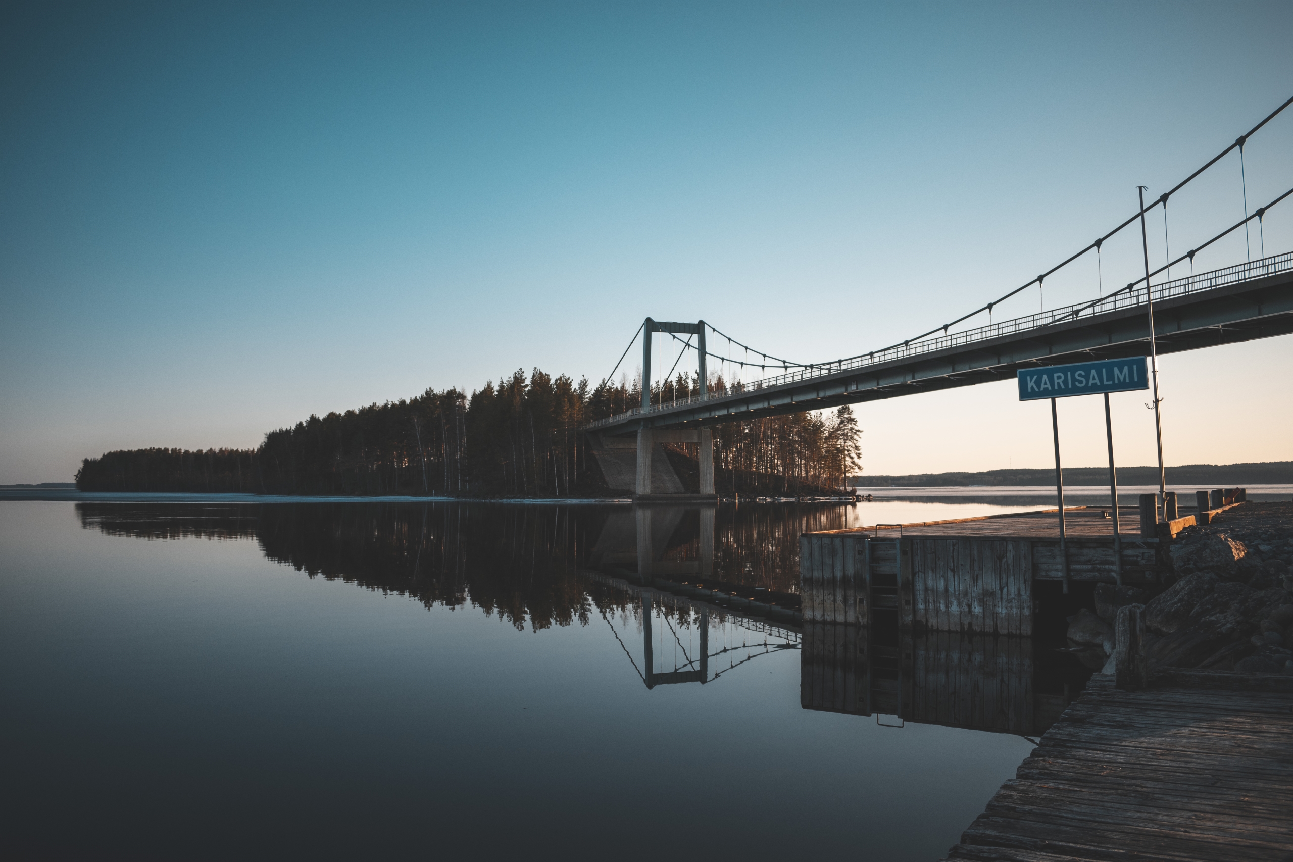 General 2560x1707 Finland landscape road lake nature bridge water forest