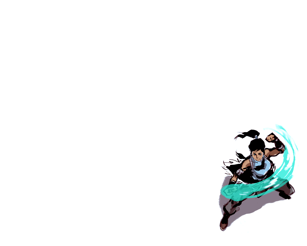 Anime 1280x1024 Avatar: The Last Airbender anime simple background anime girls white white background cyan