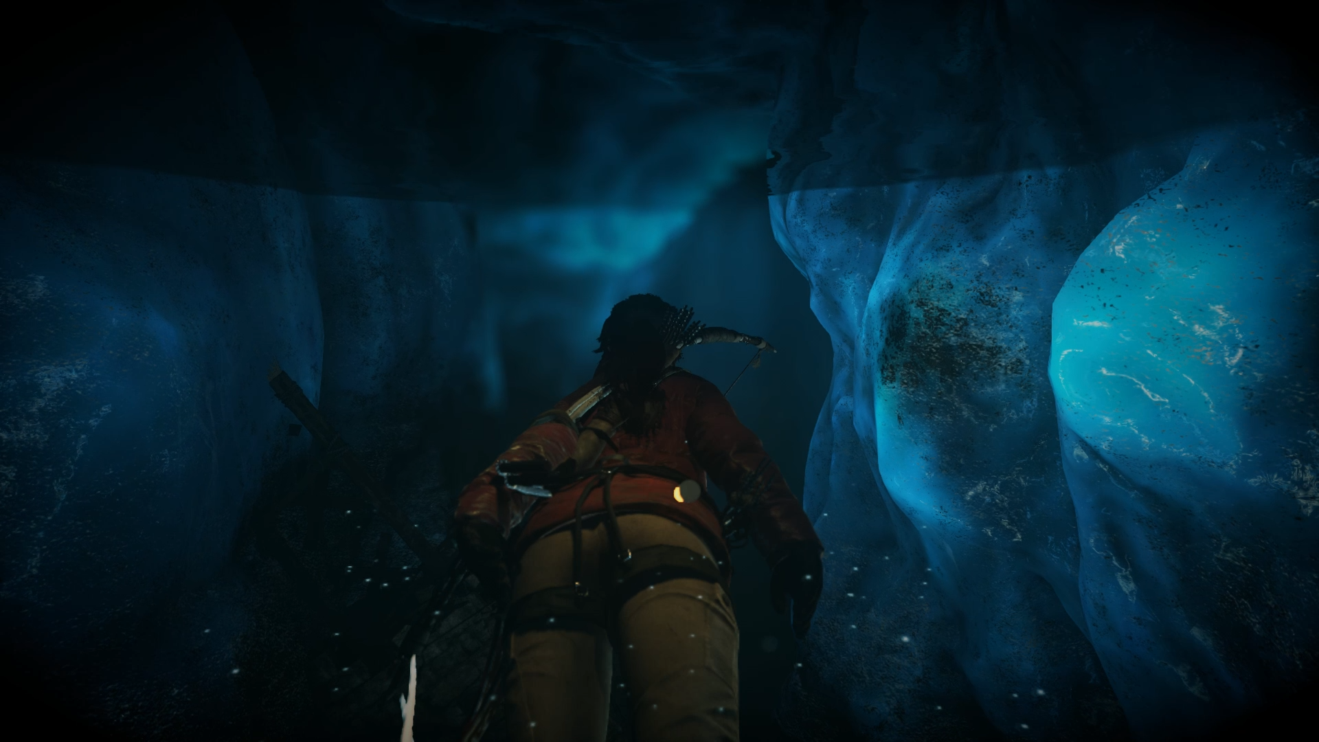 General 1920x1080 Tomb Raider Rise of the Tomb Raider underwater swimming ice video games Lara Croft (Tomb Raider) screen shot PC gaming