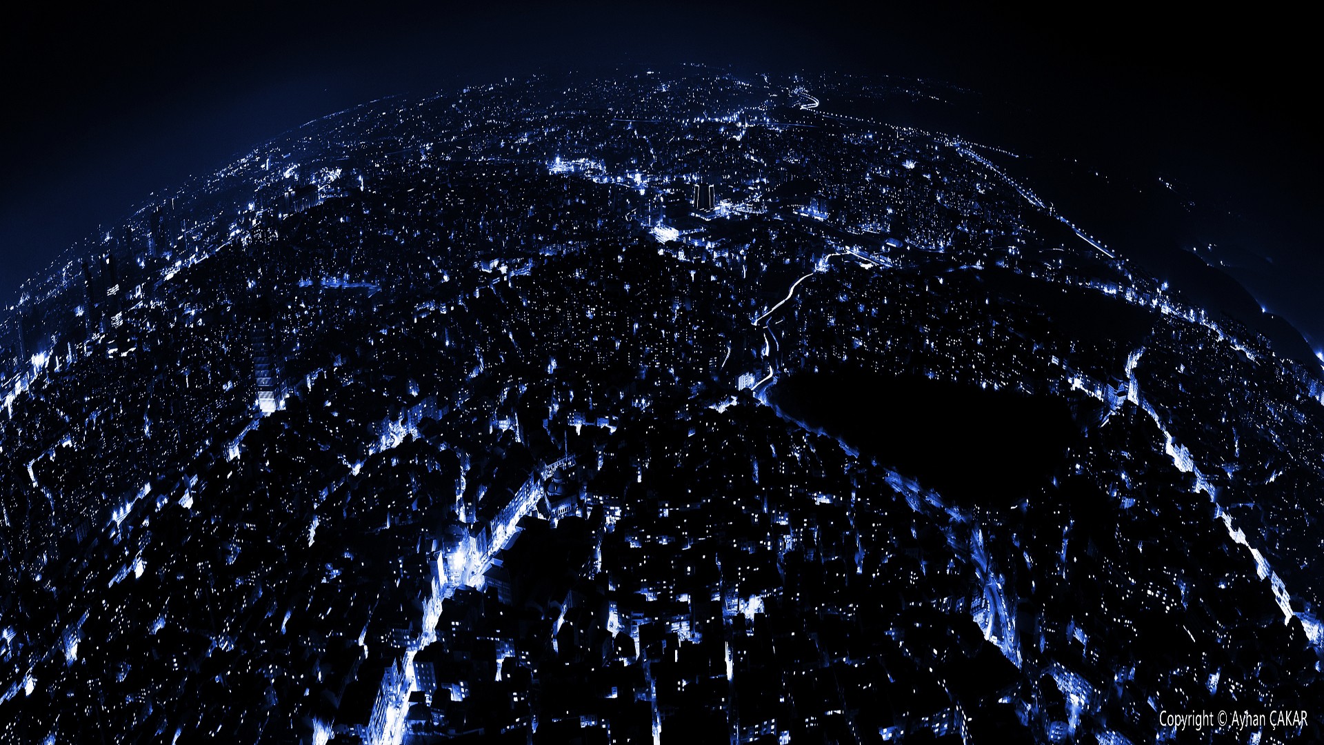 General 1920x1080 cityscape lights night blue city lights watermarked low light