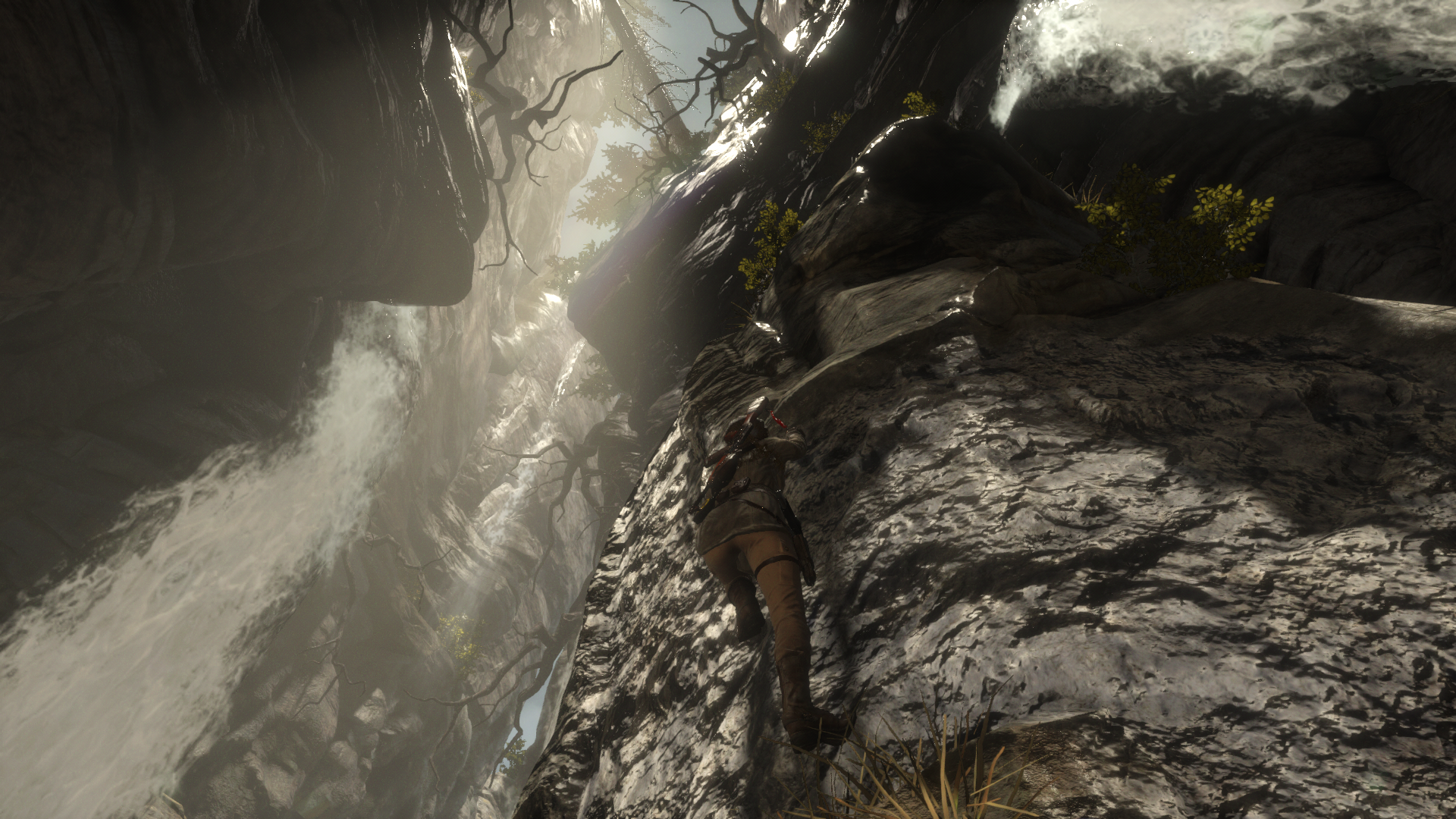 General 1920x1080 Rise of the Tomb Raider Tomb Raider Lara Croft (Tomb Raider) screen shot video games PC gaming rocks climbing
