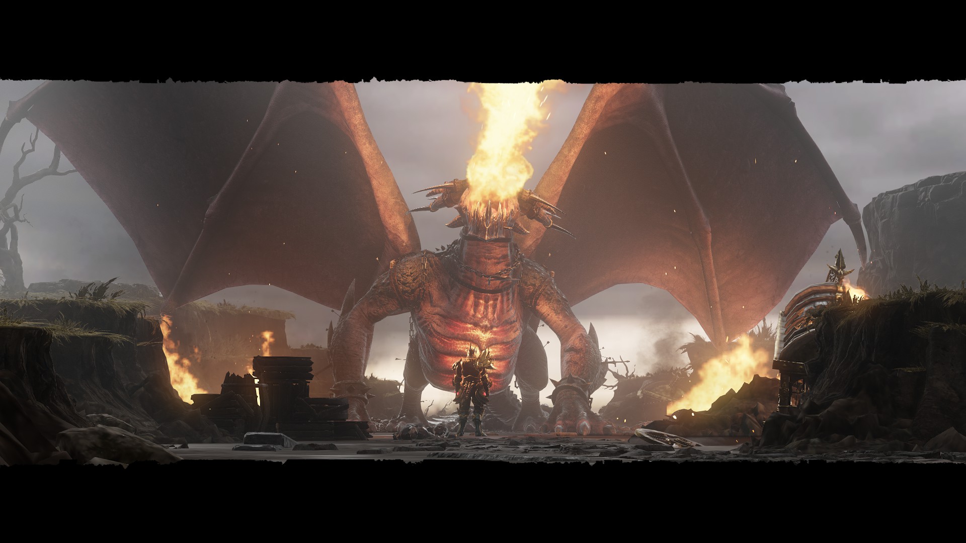 General 1920x1080 boss level war dragon digital art video game art screen shot video games creature video game characters CGI giant armor fire wings
