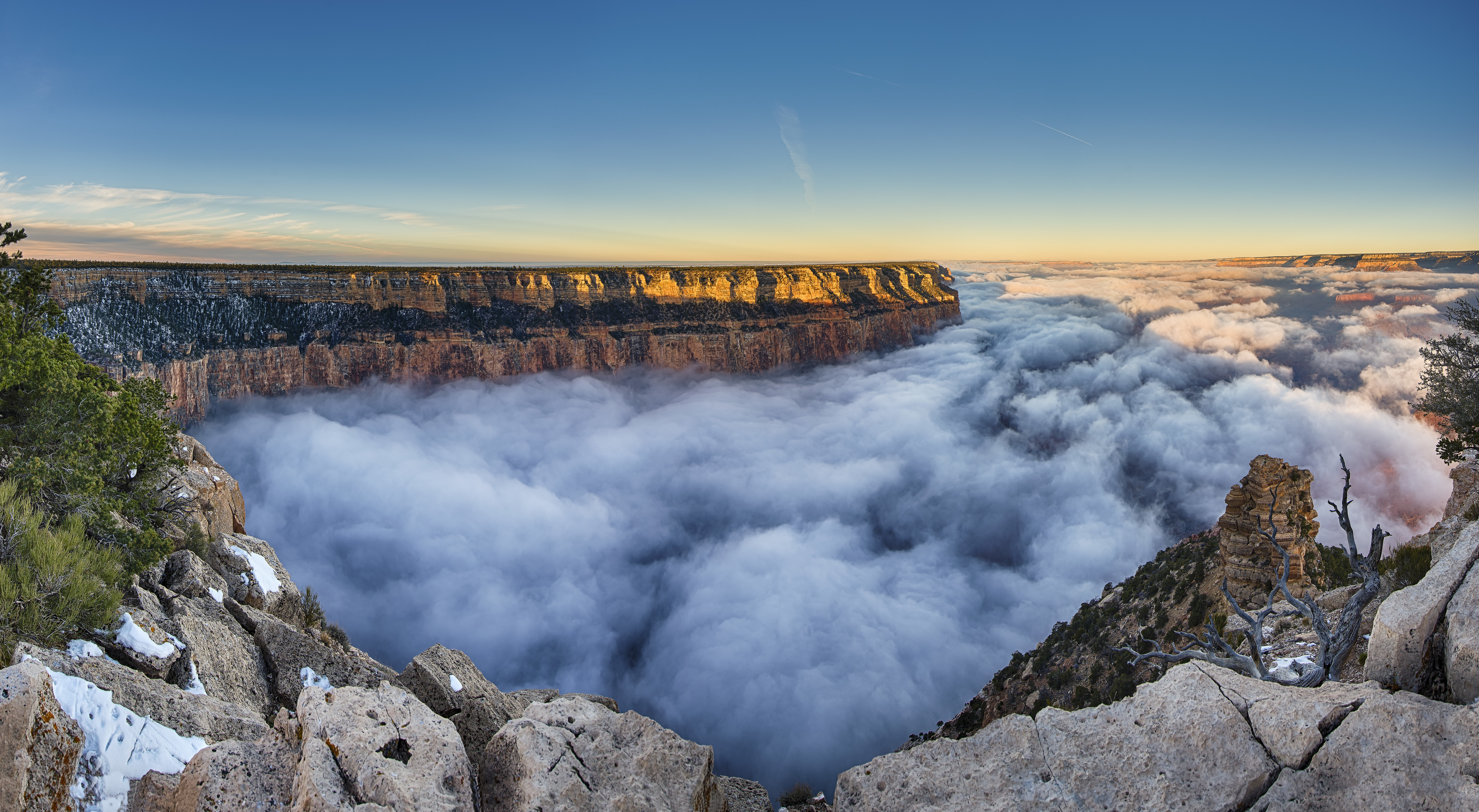General 6144x3375 Grand Canyon National Park Arizona photography sky clouds inversion sunlight