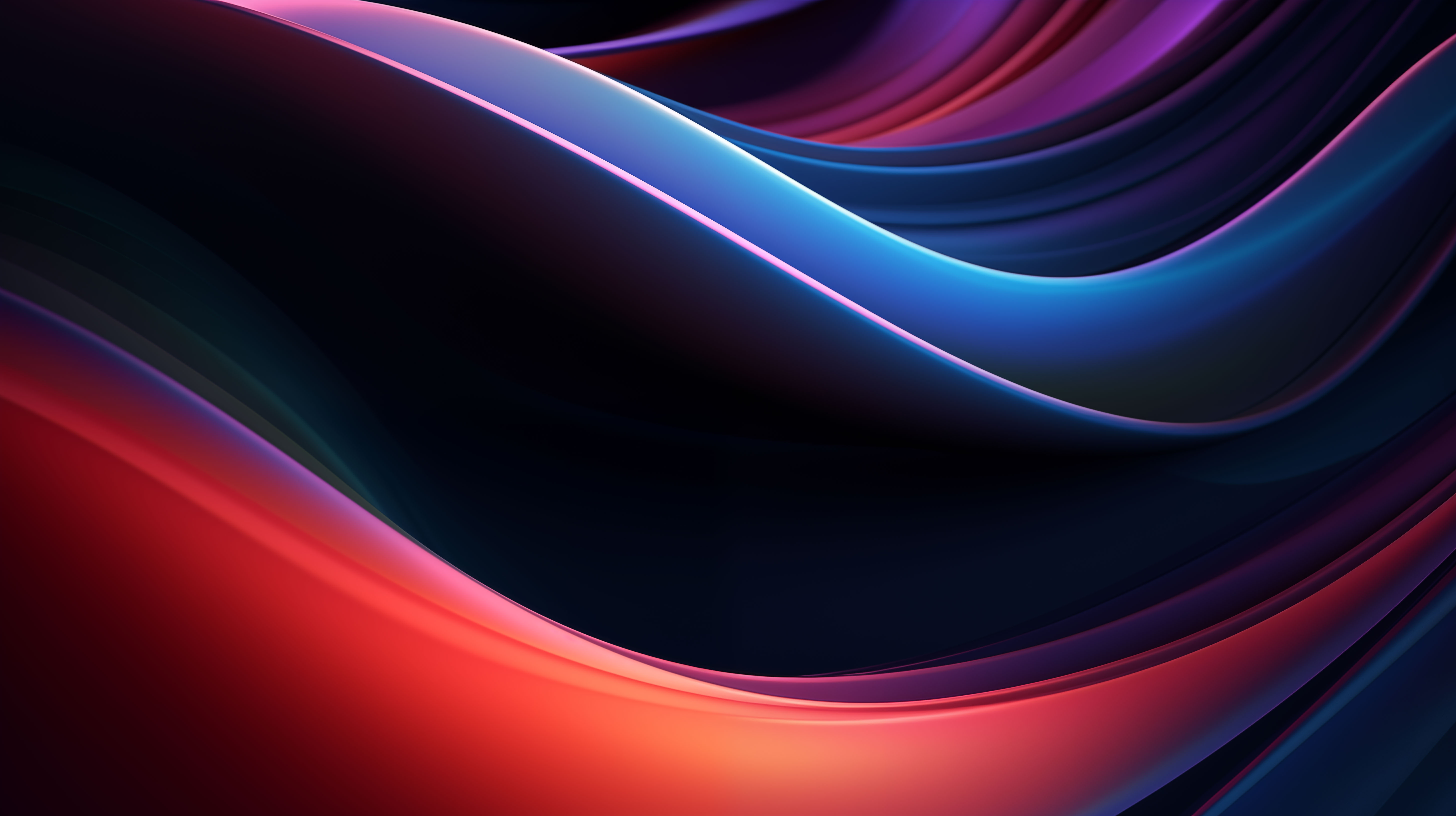 General 5824x3264 AI art waves abstract colorful simple background digital art minimalism