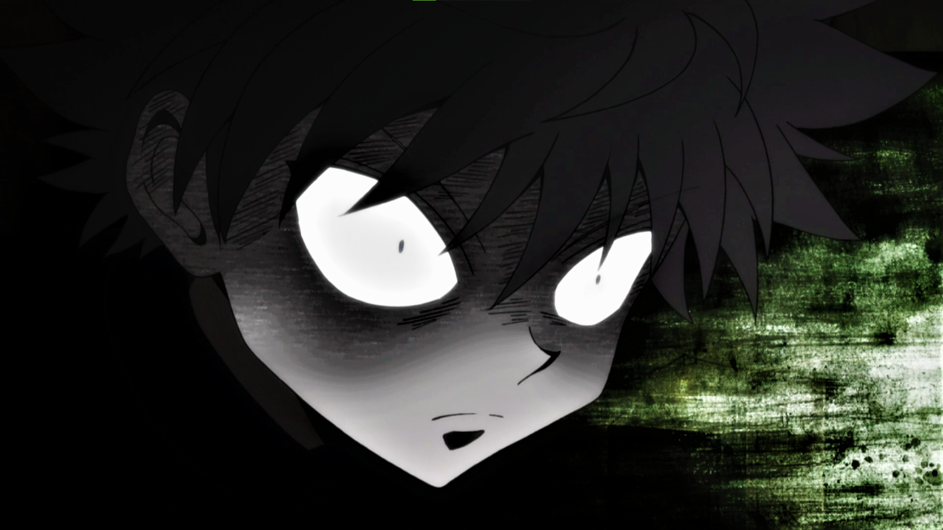 Anime 1920x1080 Hunter x Hunter Killua Zoldyck monochrome glowing eyes sketches anime Anime screenshot anime boys