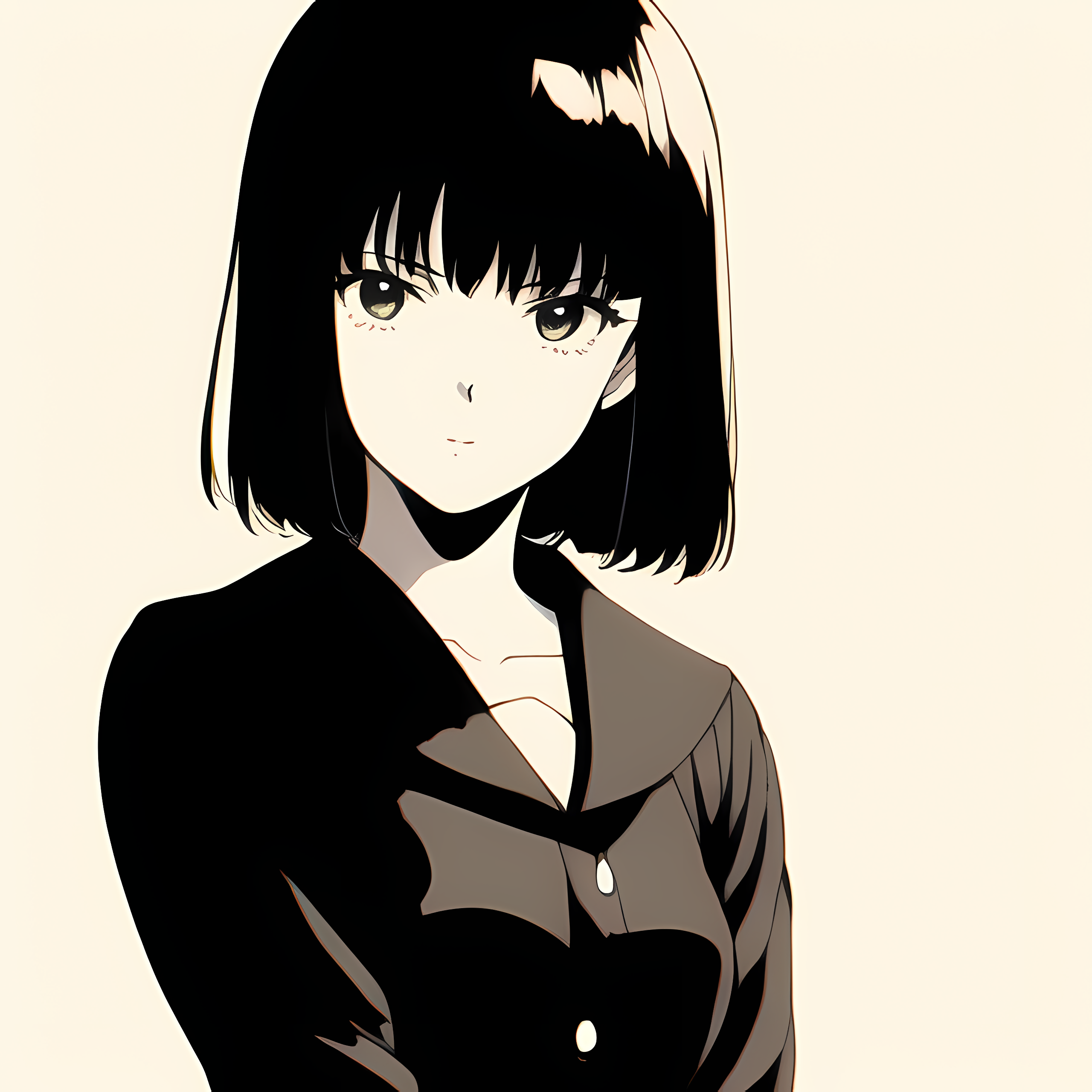 Anime 2560x2560 novel ai anime girls white background simple background
