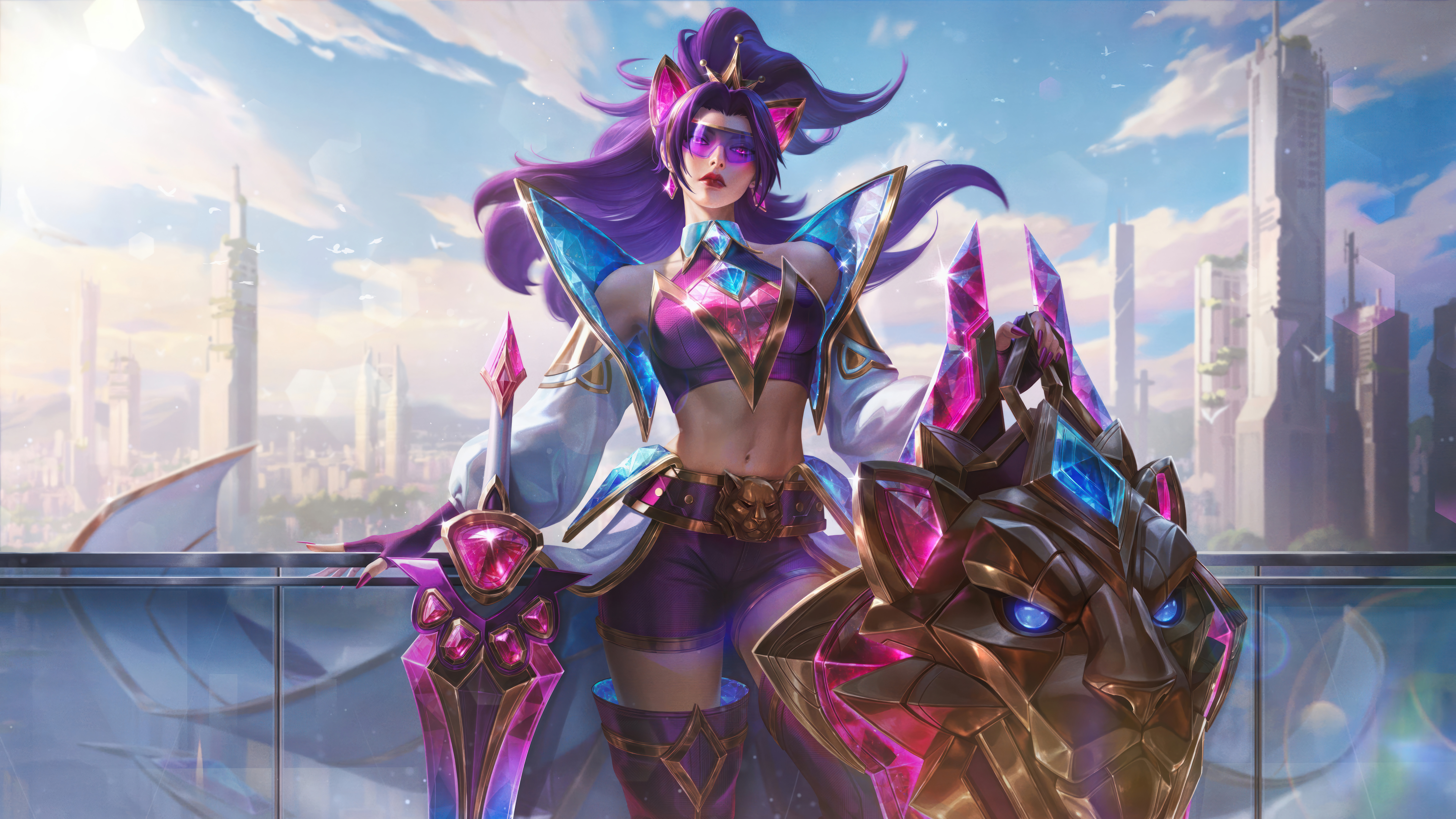 General 7680x4320 Battle Cat (League of Legends) Leona (League of Legends) video games GZG 4K Riot Games digital art League of Legends Prestige Edition (League of Legends)