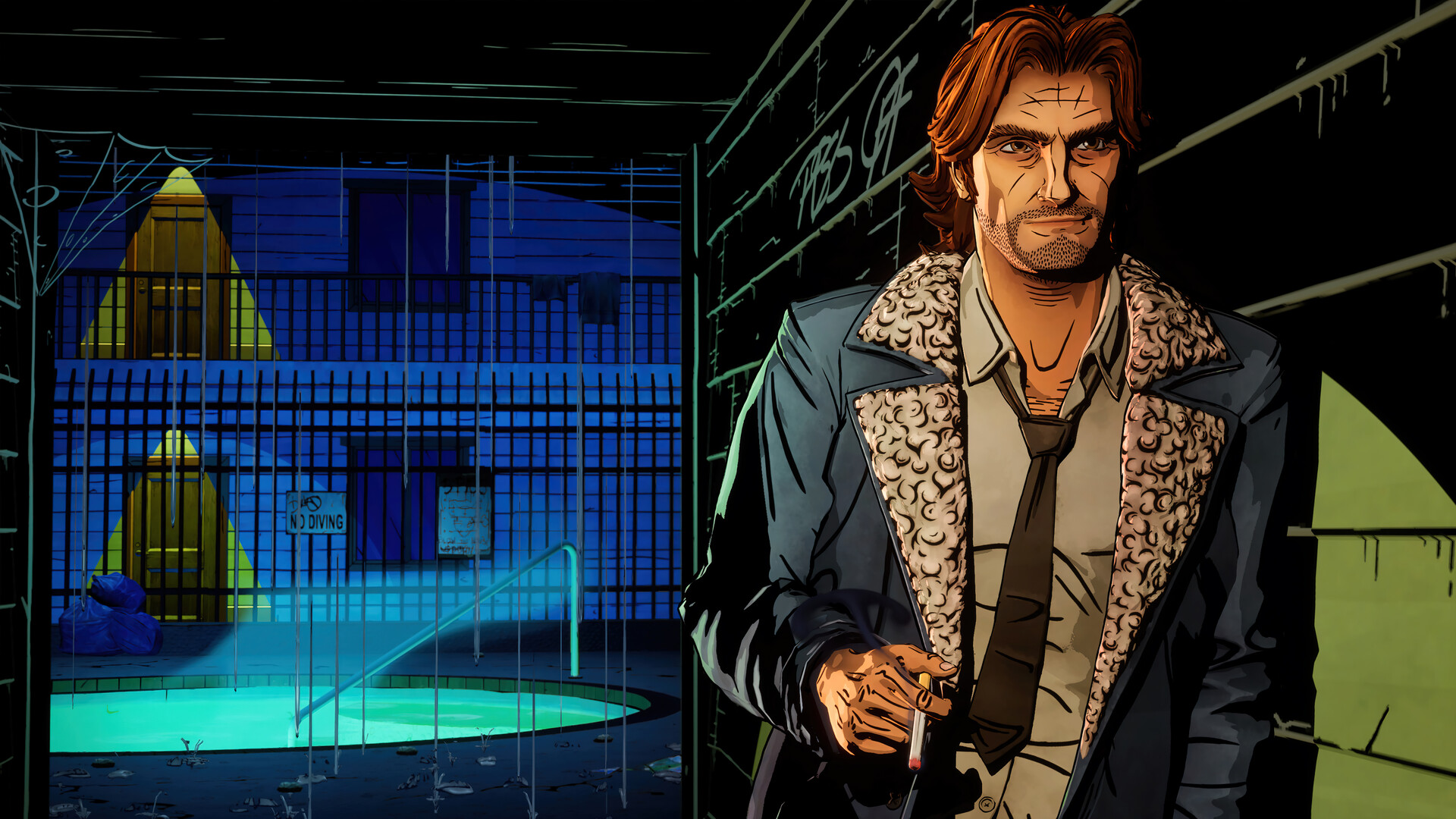 General 1920x1080 The Wolf Among Us The Big Bad Wolf Telltale Games PC gaming video games A Telltale Games Series alleyway smoking