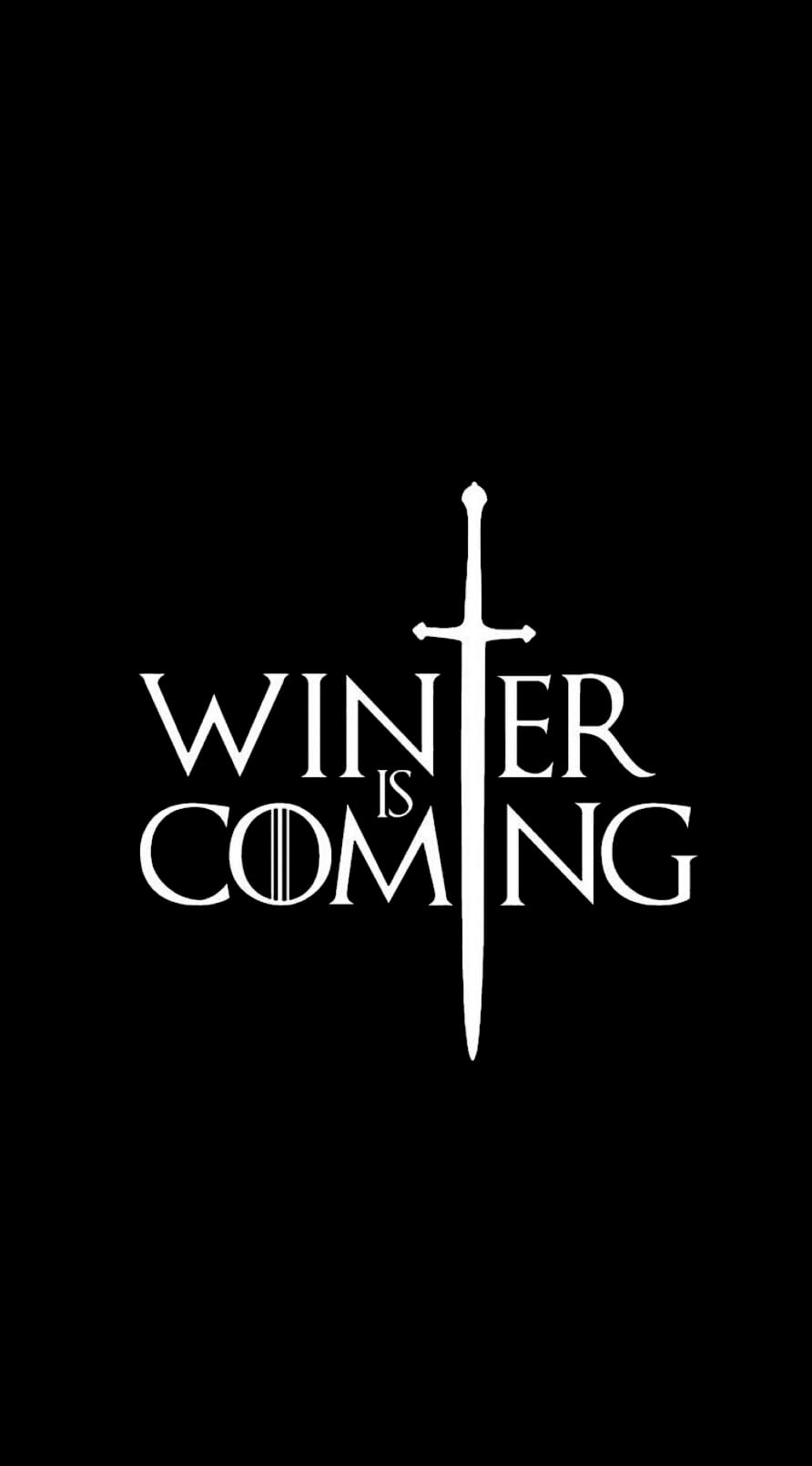 General 892x1609 Winter Is Coming Game of Thrones sword portrait display black background simple background minimalism TV series