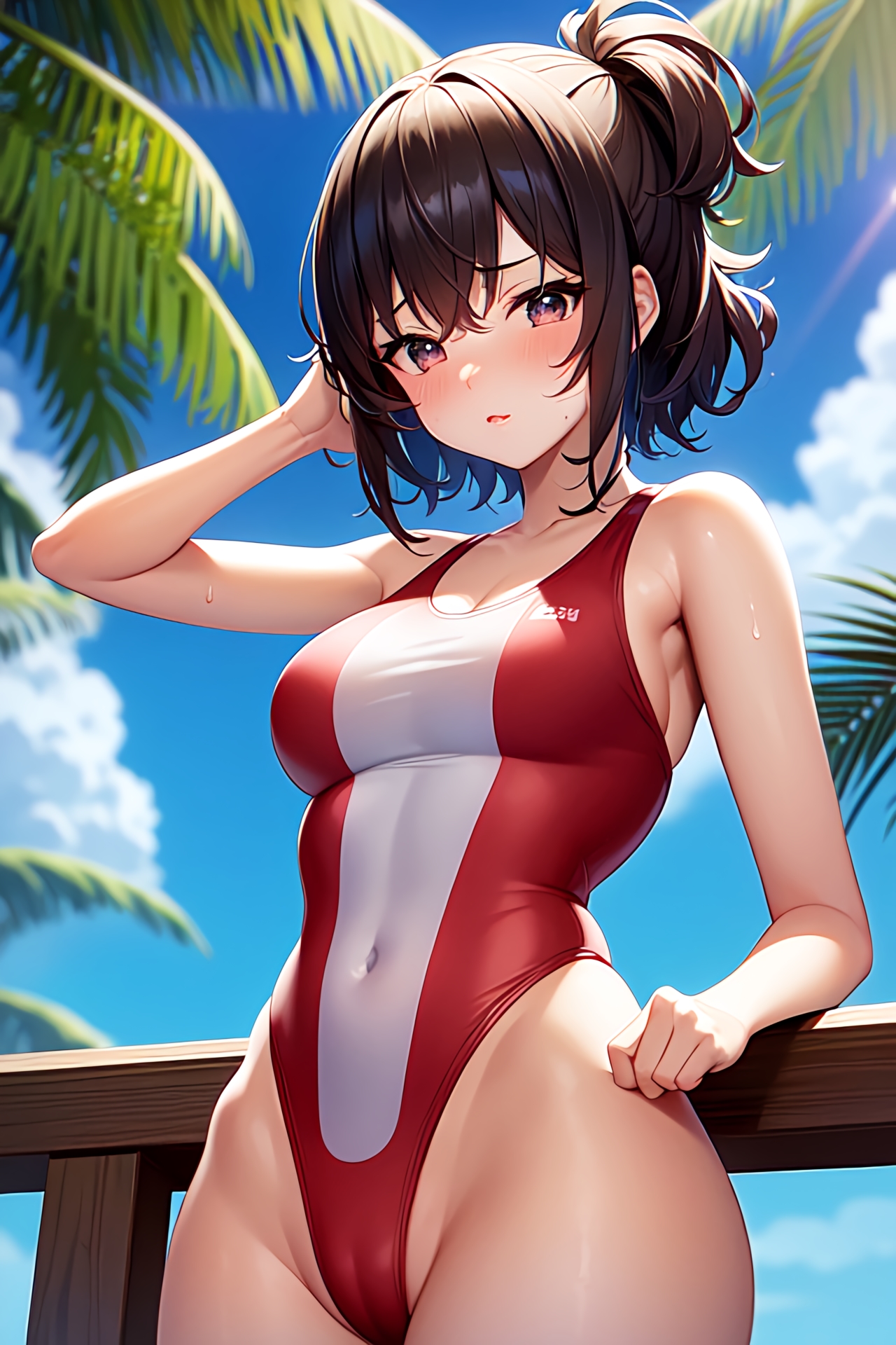 Original Characters Thighs Anime Girls Anime One Piece Swimsuit