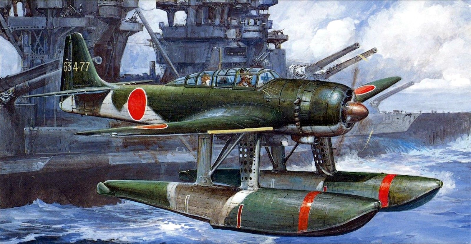 General 1600x831 World War II world war war military military aircraft aircraft airplane Boxart artwork Japan Imperial Japanese Navy floatplane Aichi E13A Japanese aircraft