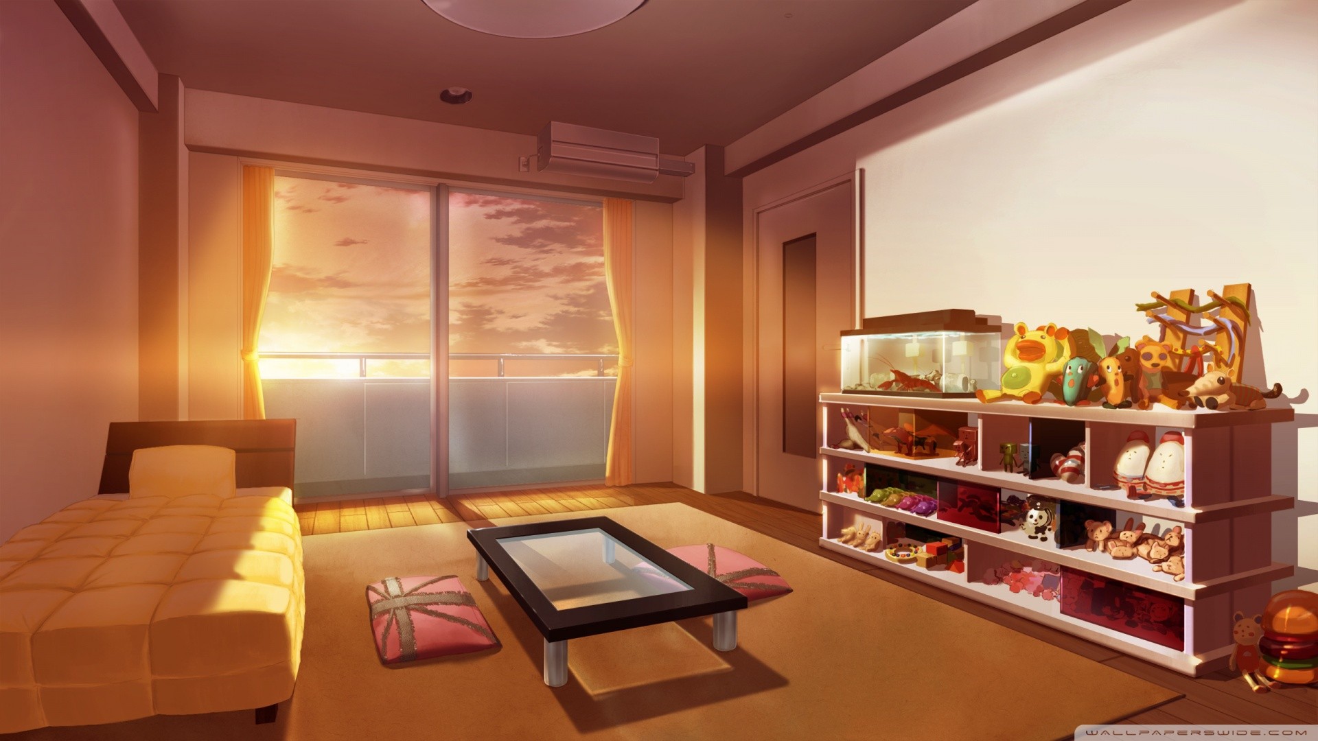 Anime 1920x1080 anime room indoors sunlight interior